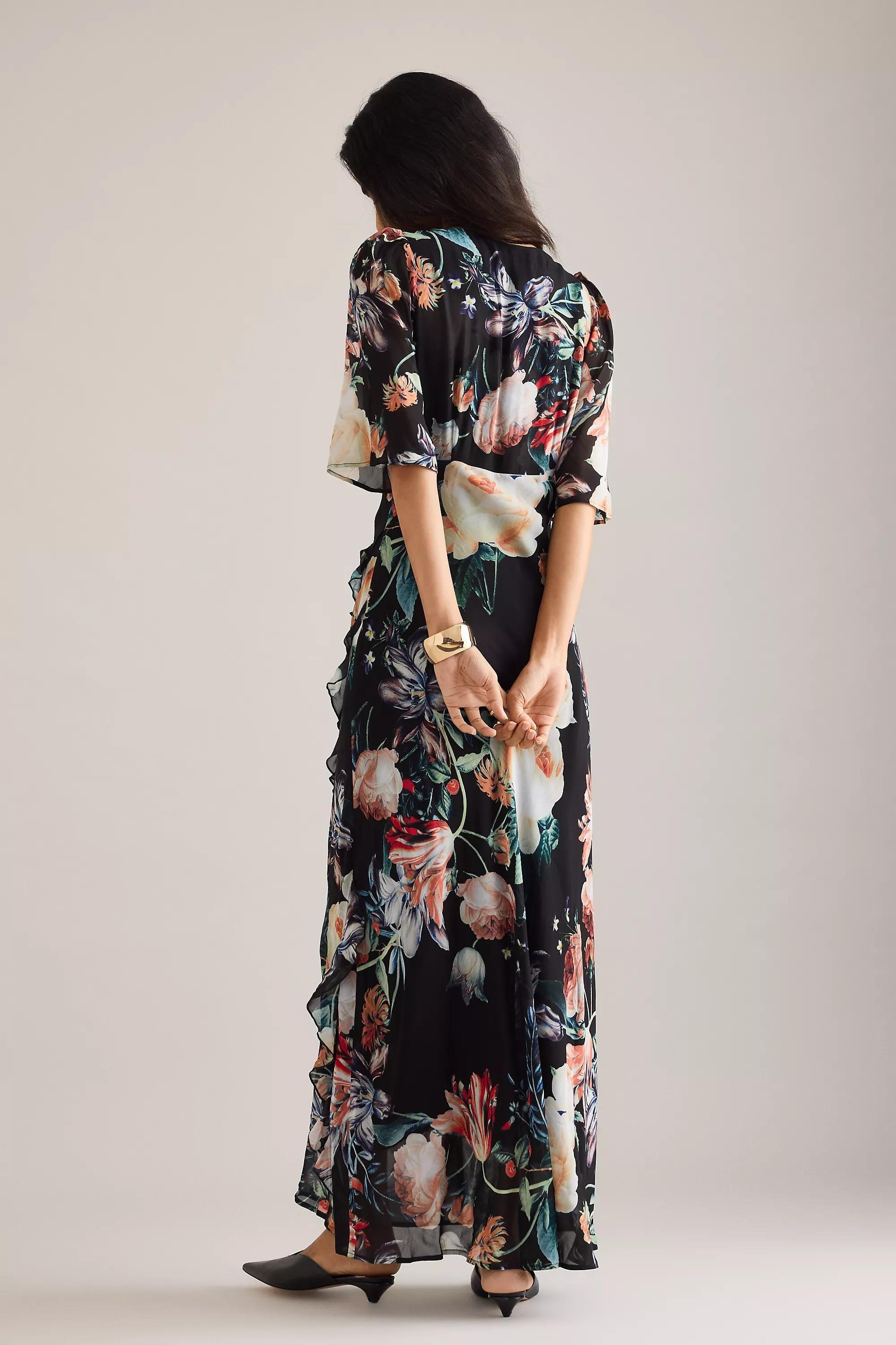 Multicolour Kachel Georgie Floral Maxi Dress, , large image number 1