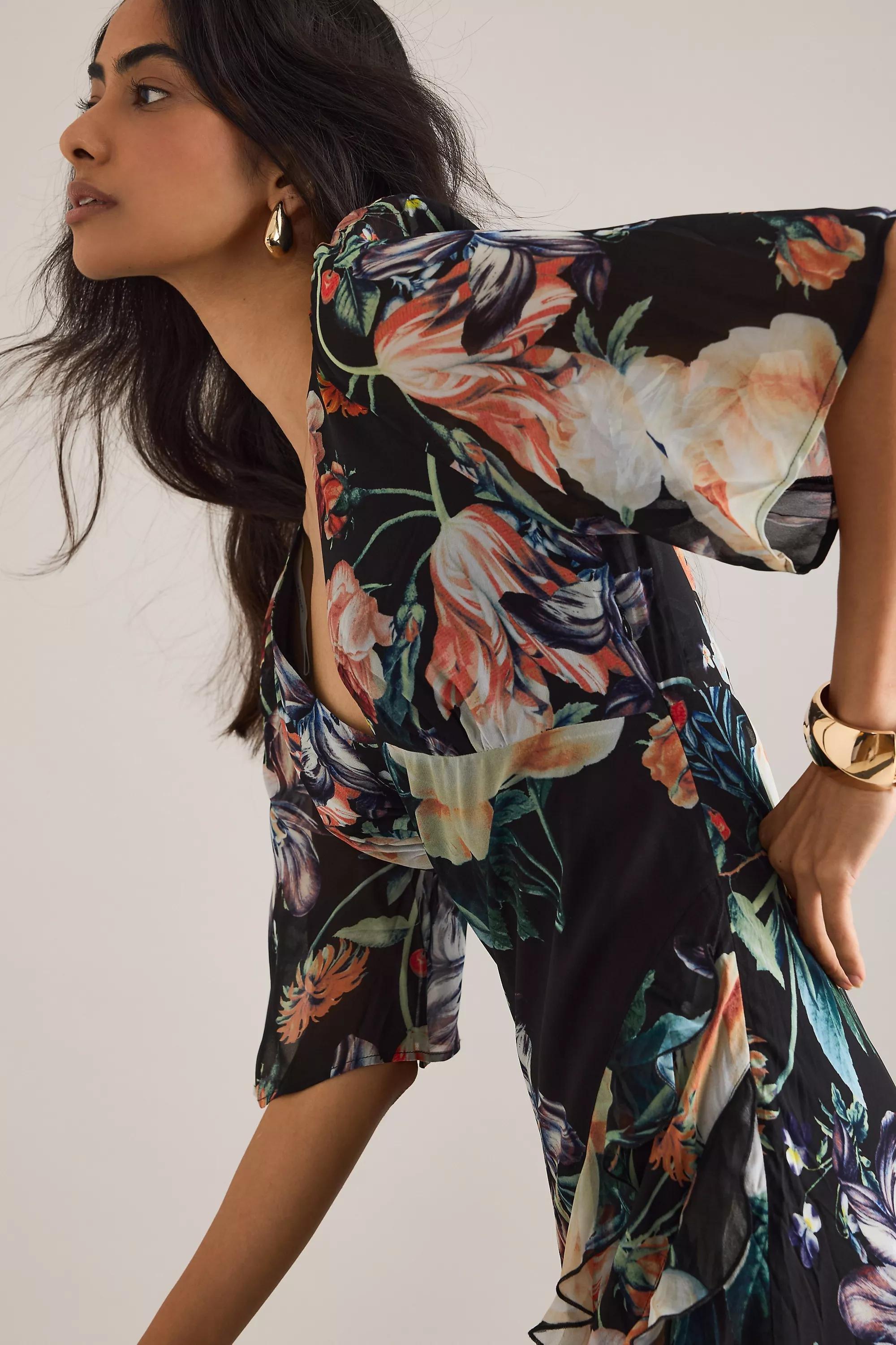 Multicolour Kachel Georgie Floral Maxi Dress, , large image number 4