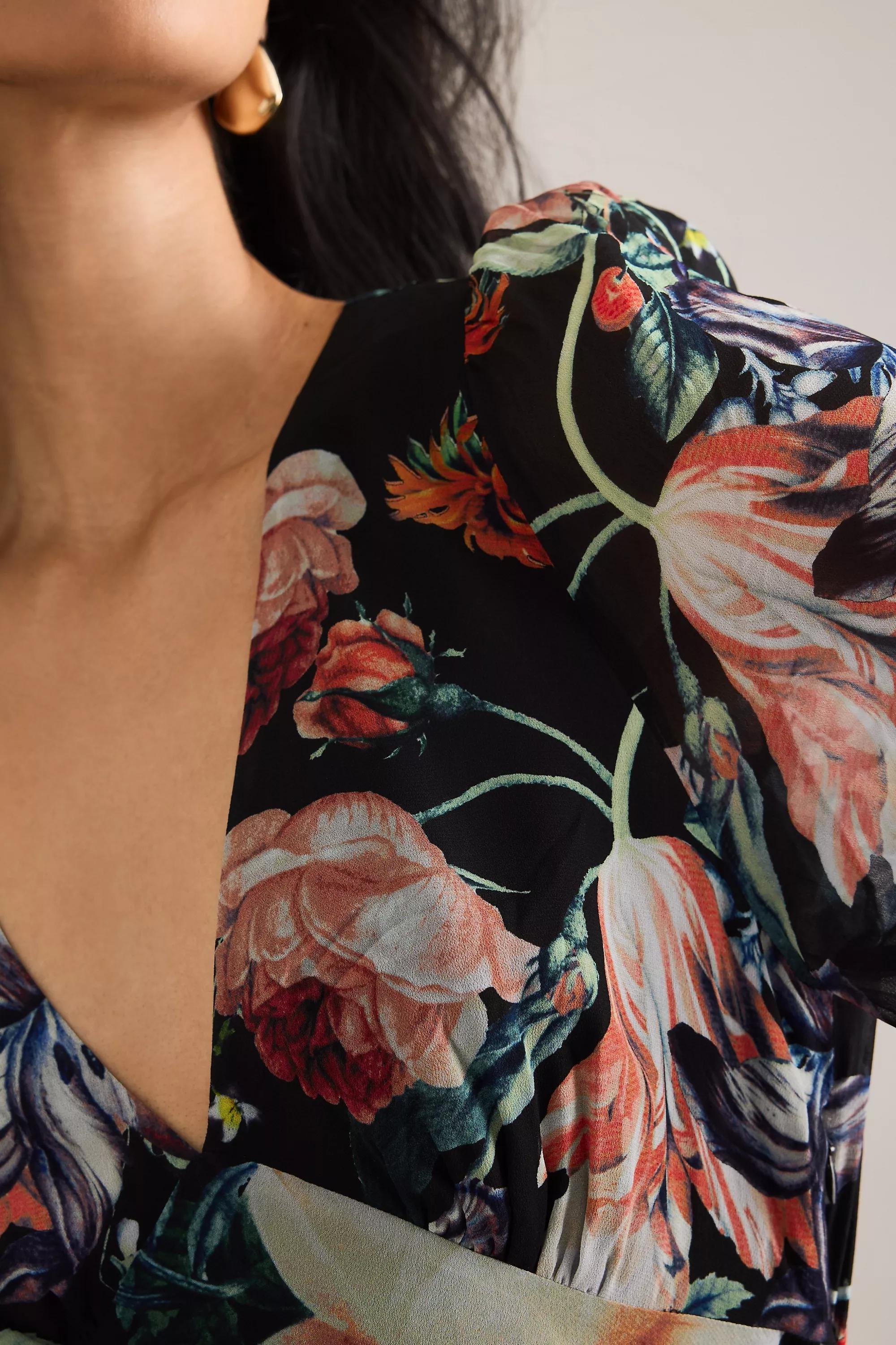 Multicolour Kachel Georgie Floral Maxi Dress, , large image number 5