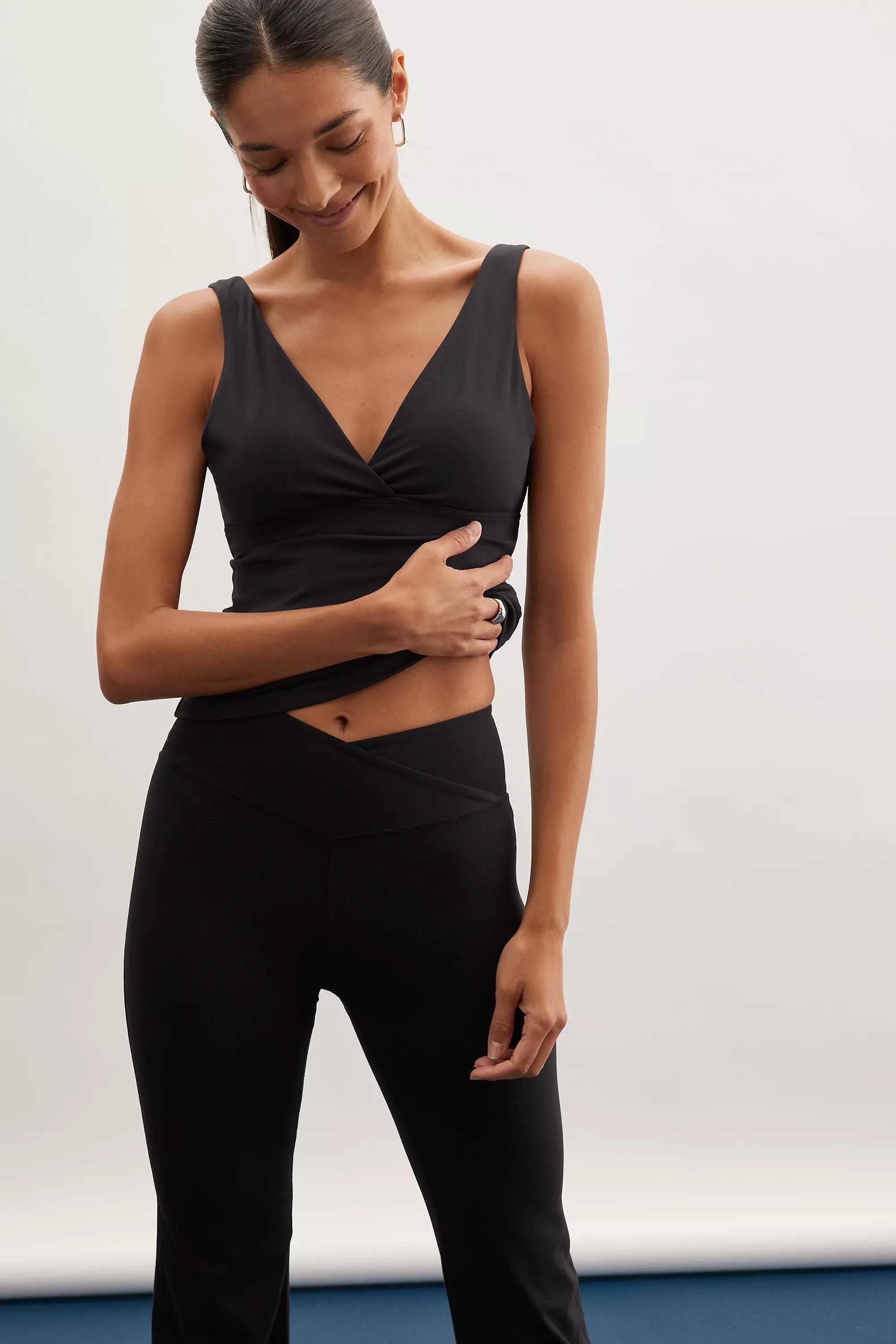 By Tala Dayflex Built-In Support V-Neck Vest, Black, A501_0001, large image number 3