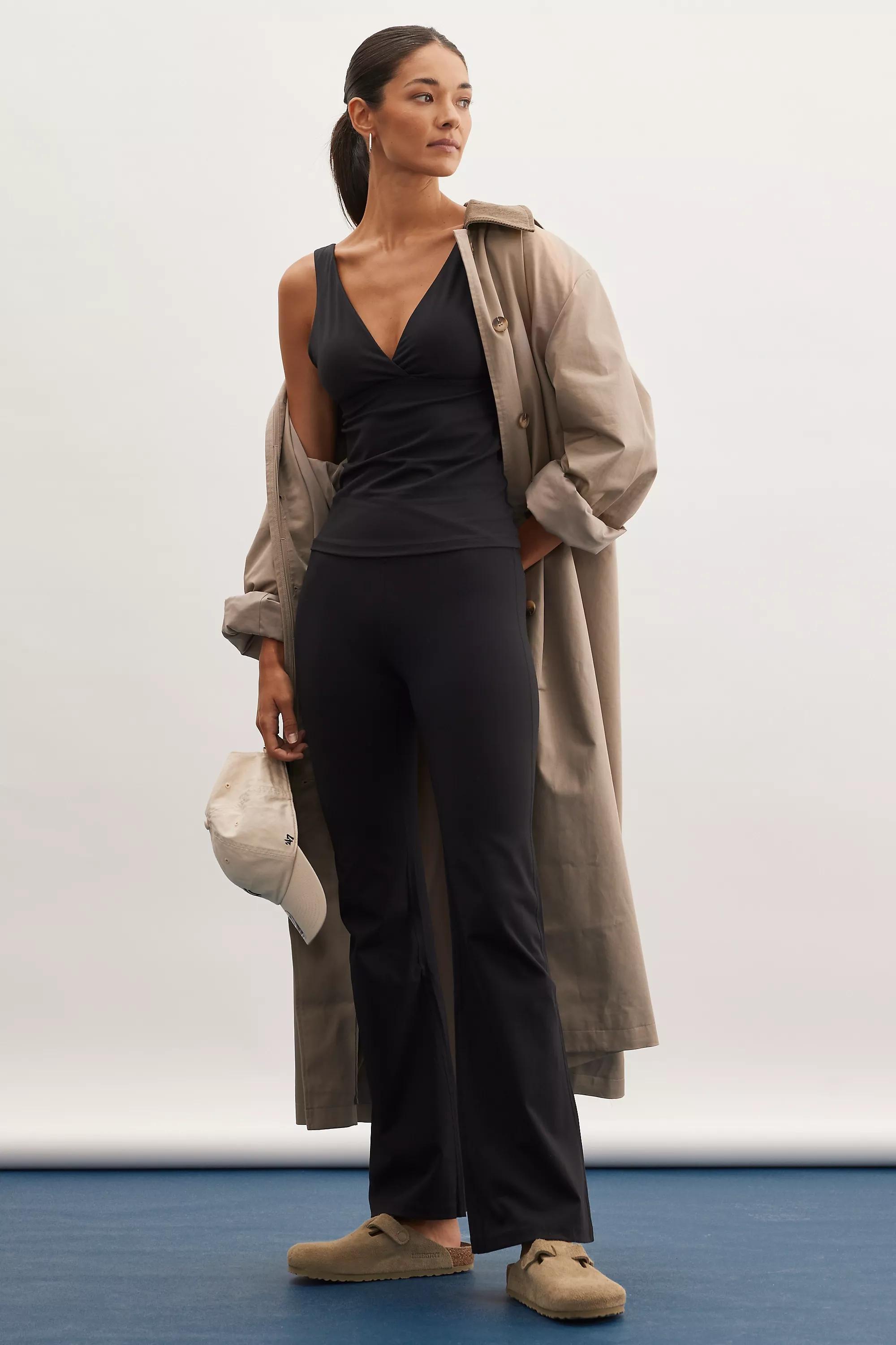 By Tala Dayflex Built-In Support V-Neck Vest, Black, A501_0001, large image number 5