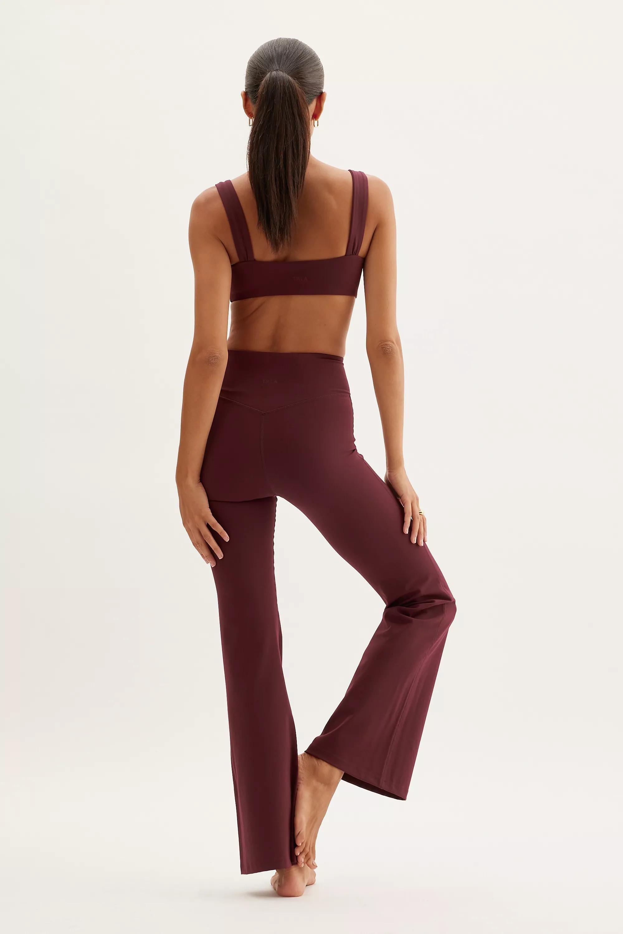 We Are Tala Wrapped High Rise Flared Trousers, Red, , large image number 1
