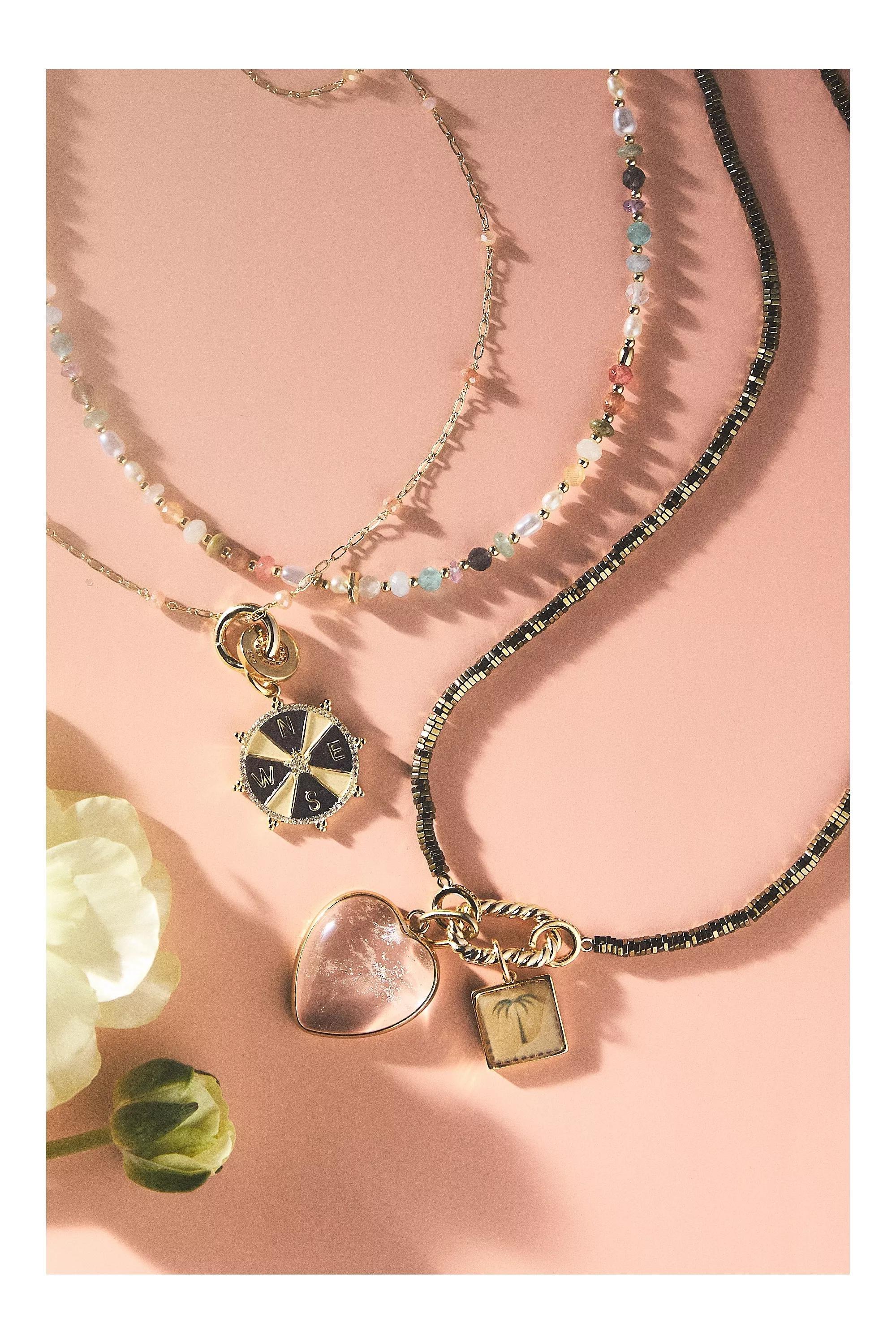 Shades Of Sea Layered Necklaces, Multicolour, A501_0000, large image number 1