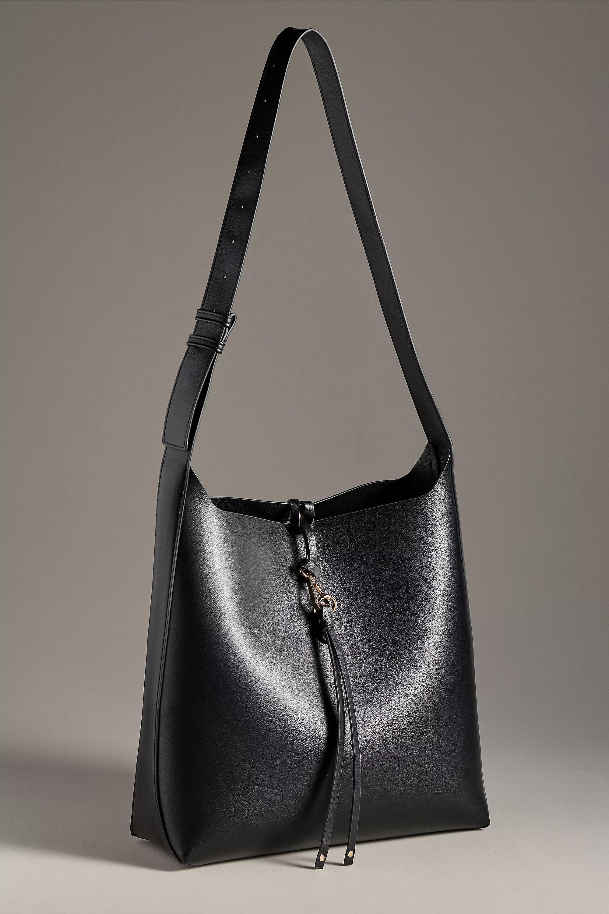 BLACK Mali + Lili Buckle Bucket Shoulder Bag, A501_0001, medium