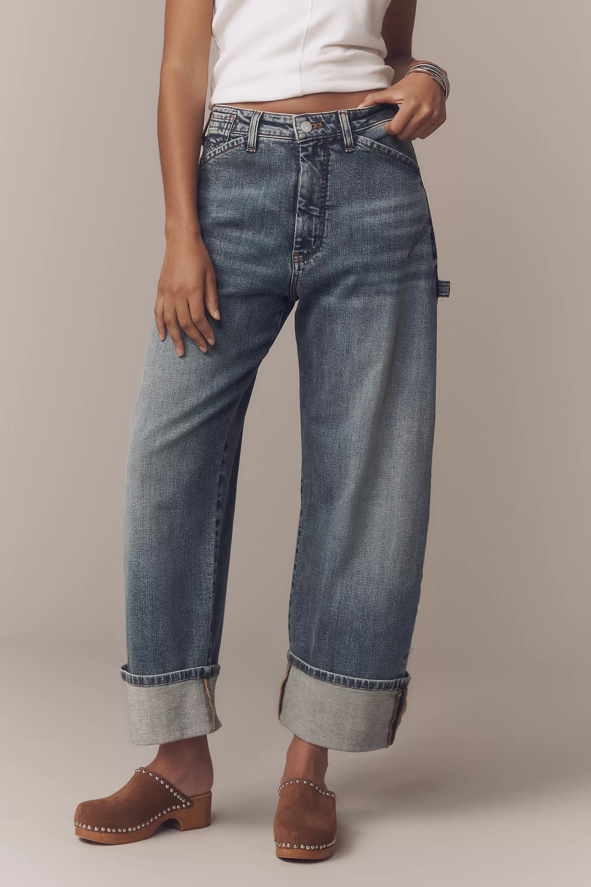 By Pilcro High-Rise Barrel Jeans, Blue, A501_0093, large image number 4