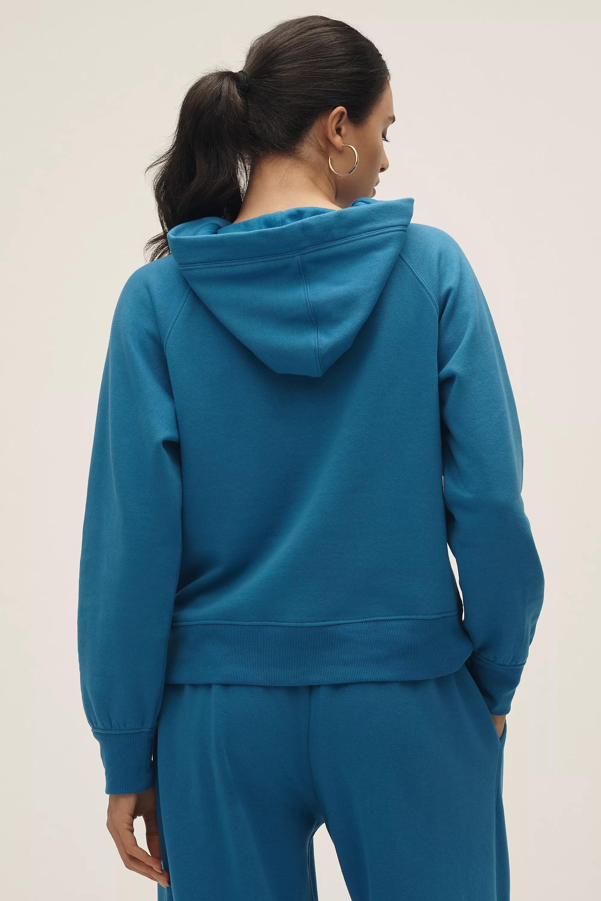 Daily Practice Cotton-Blend Graphic Hoodie, Blue, , large image number 1
