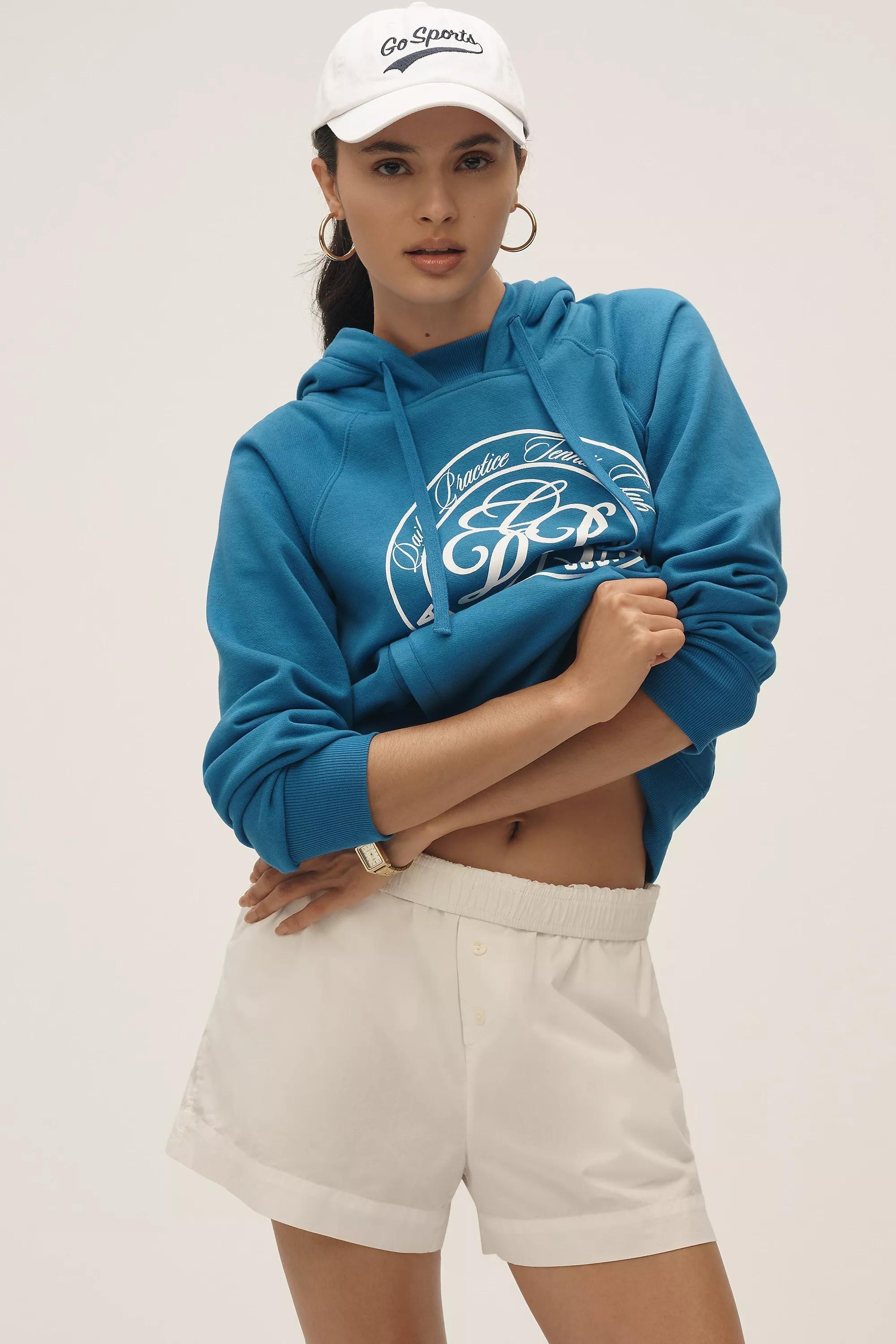 Daily Practice Cotton-Blend Graphic Hoodie, Blue, , large image number 3