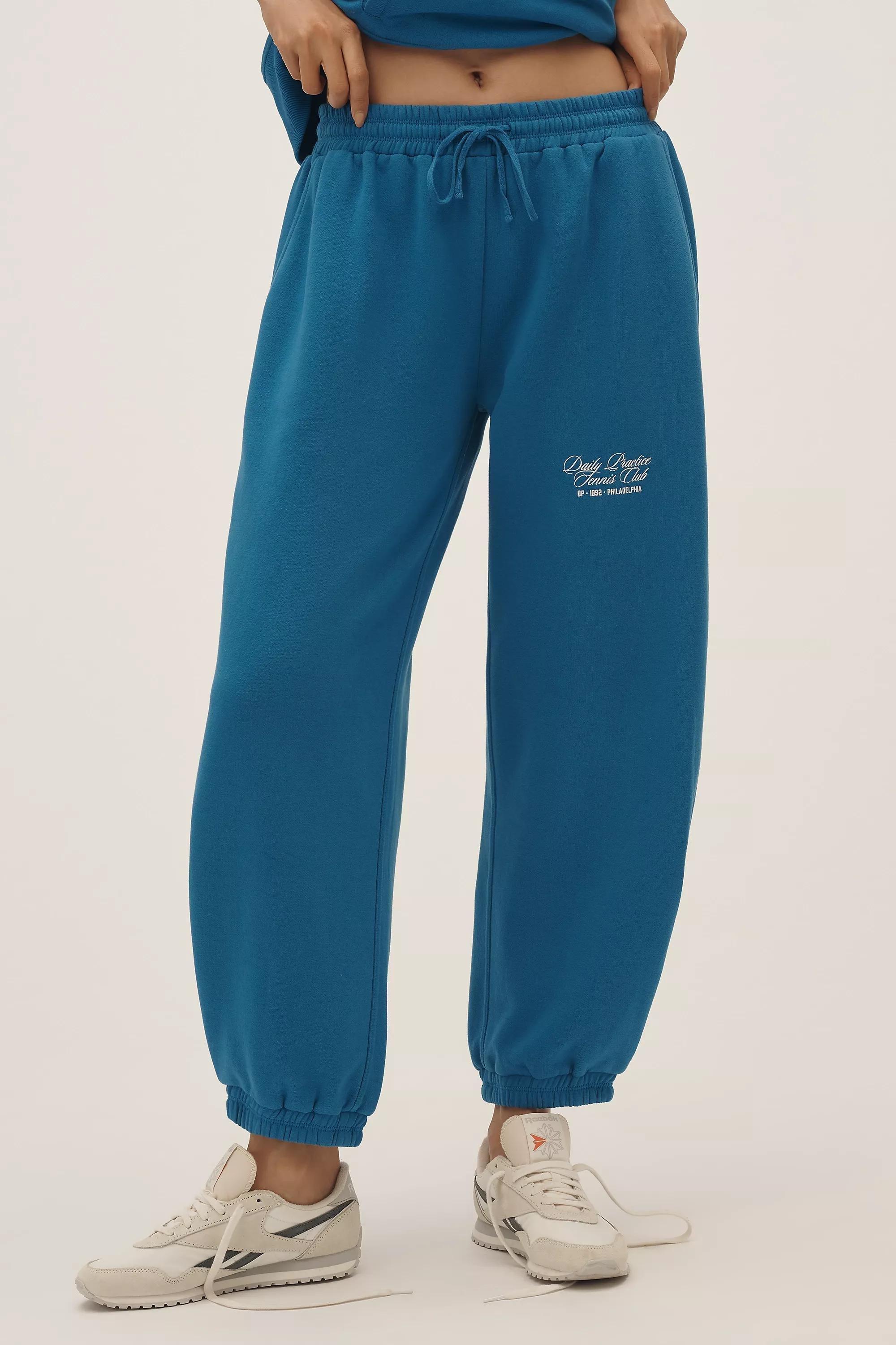 By Daily Practice Cotton-Blend Graphic Joggers, Blue, , large image number 3