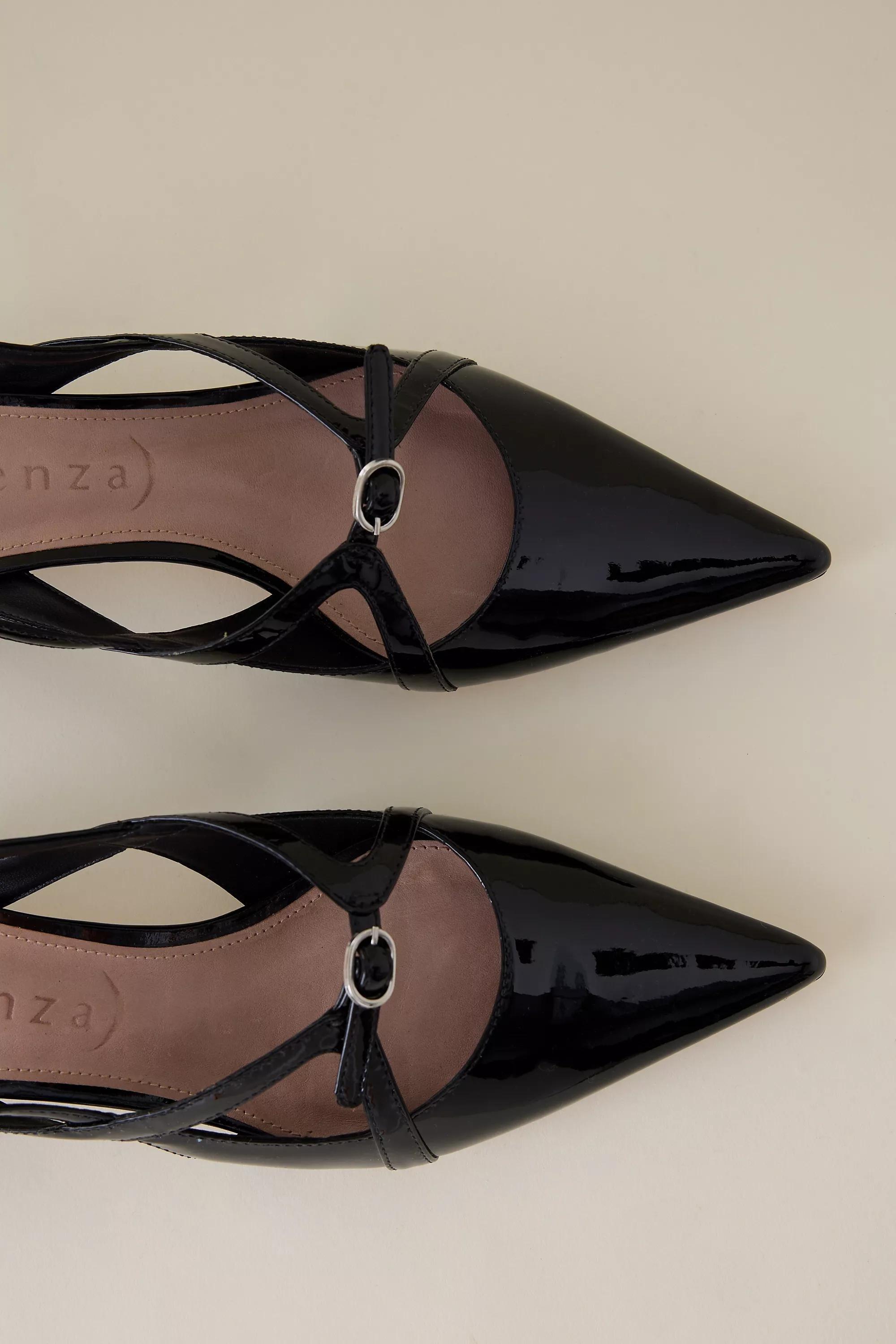 Vicenza Buckle Slingback Heels, Black, A501_0001, large image number 1