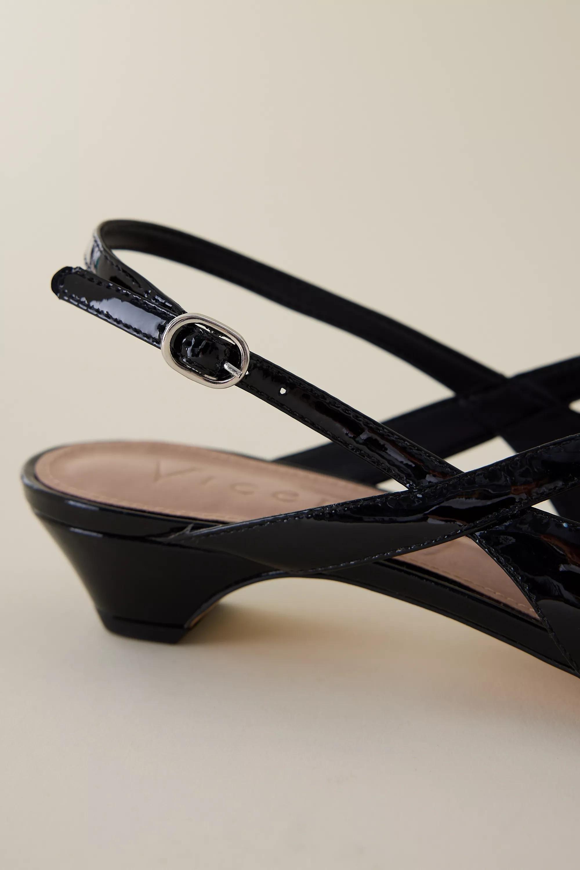Vicenza Buckle Slingback Heels, Black, A501_0001, large image number 2