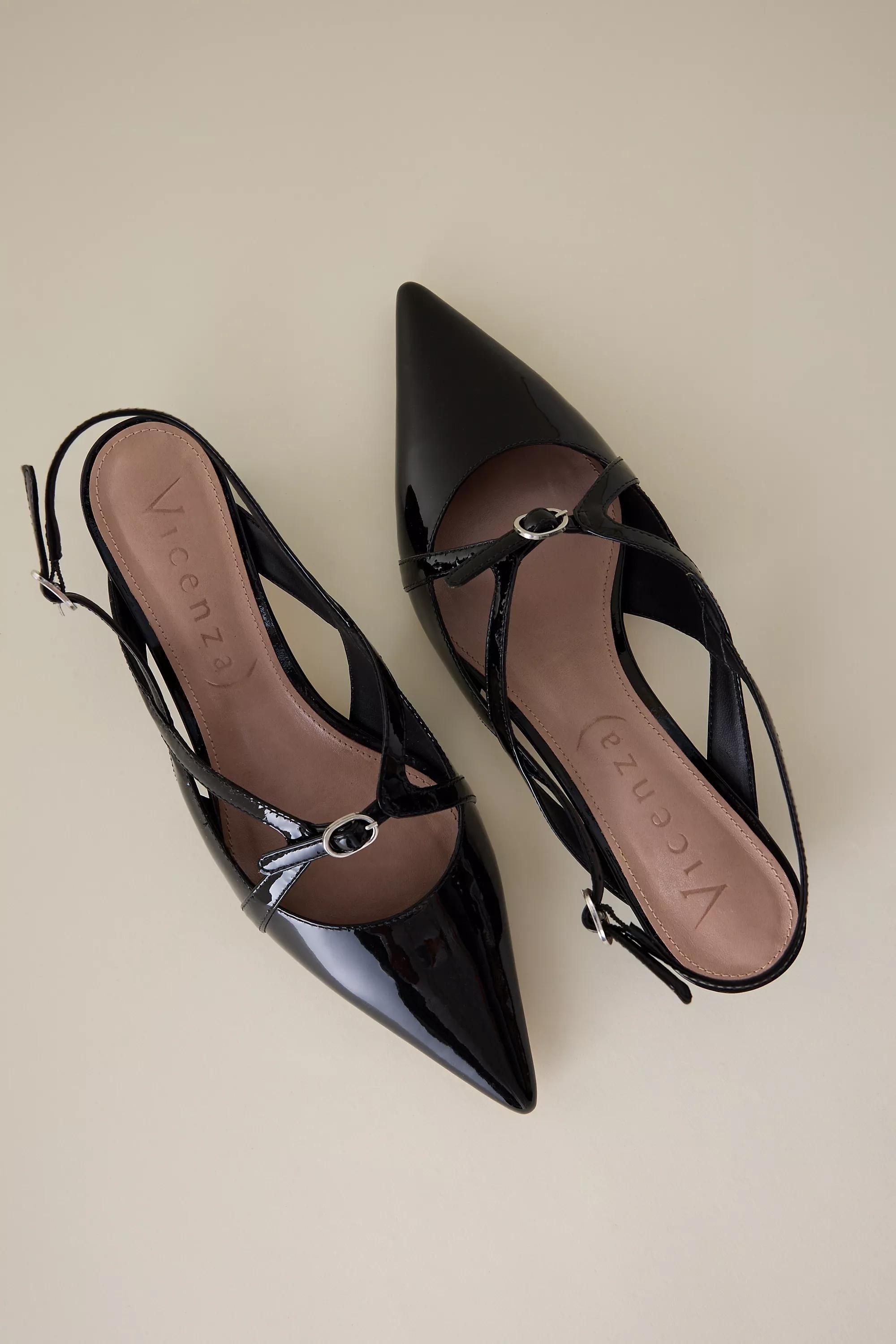 Vicenza Buckle Slingback Heels, Black, A501_0001, large image number 3