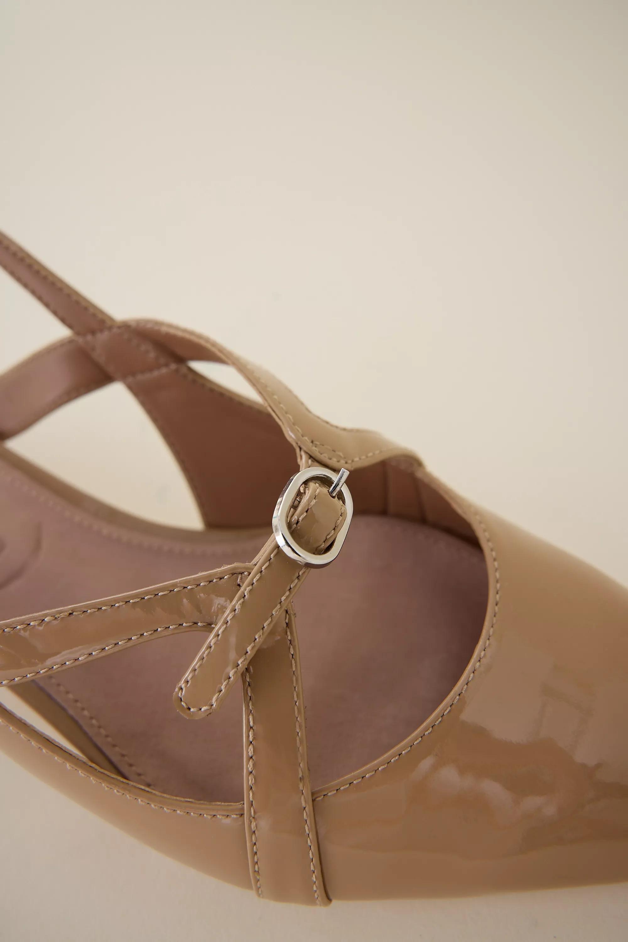 Vicenza Buckle Slingback Heels, Brown, A501_0023, large image number 2