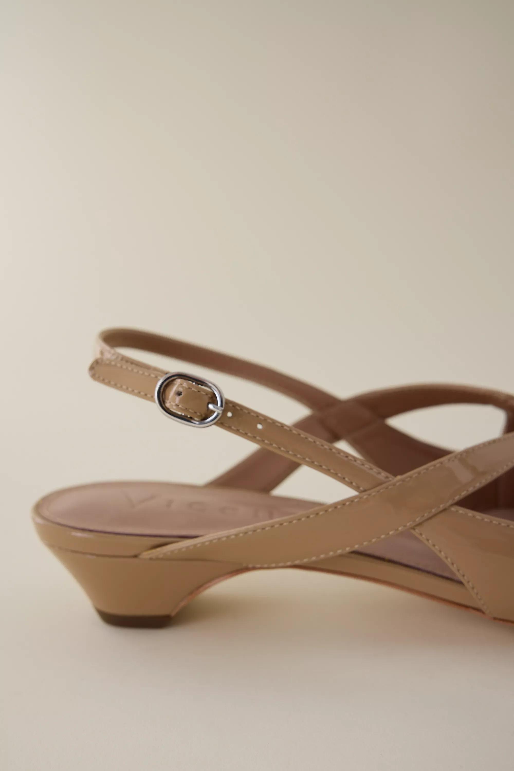 TAUPE Vicenza Buckle Slingback Heels, A501_0023, large image number 3