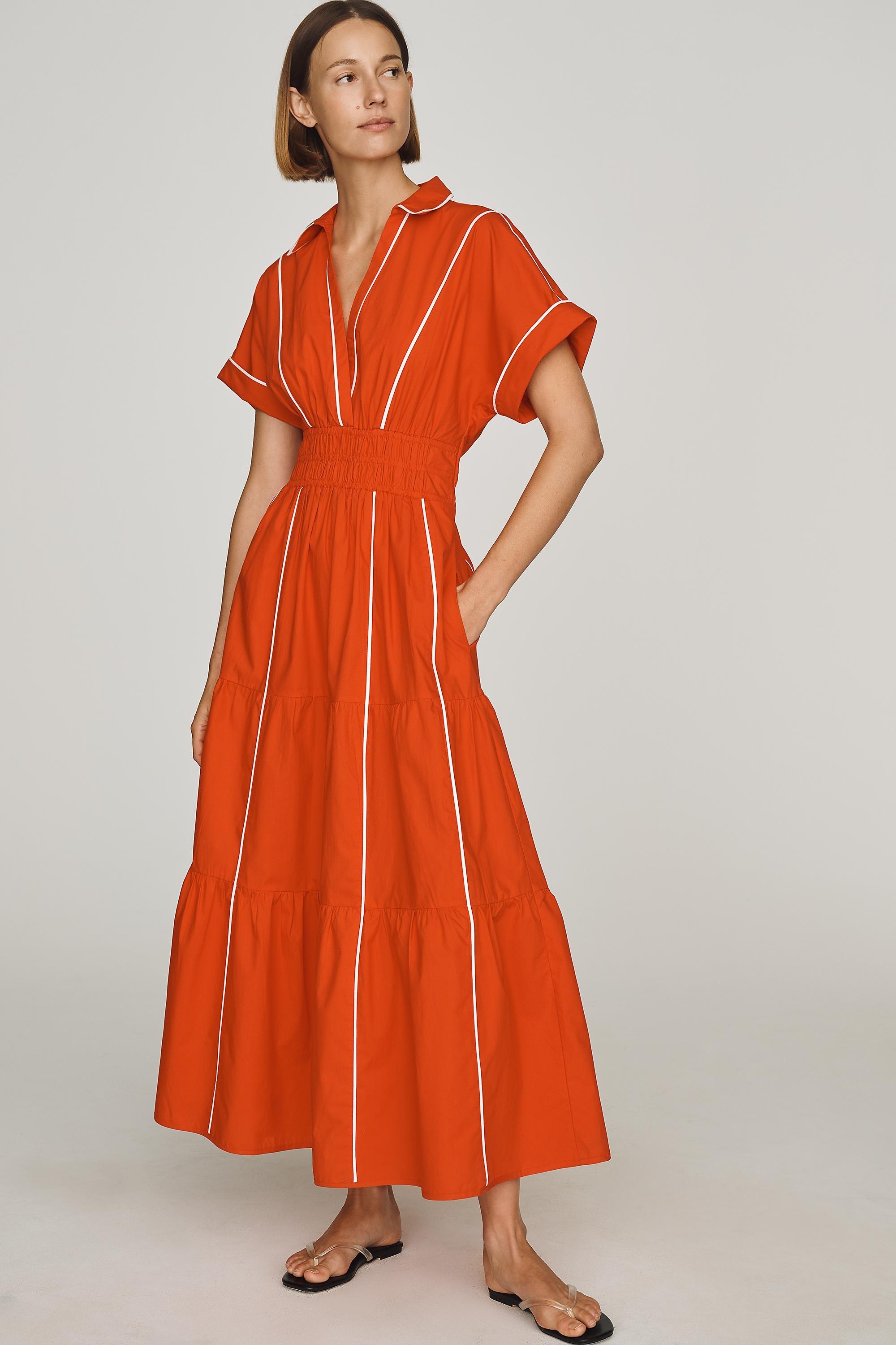 Red The Somerset Maxi Dress: Shirt Dress Edition, Red, large image number 0