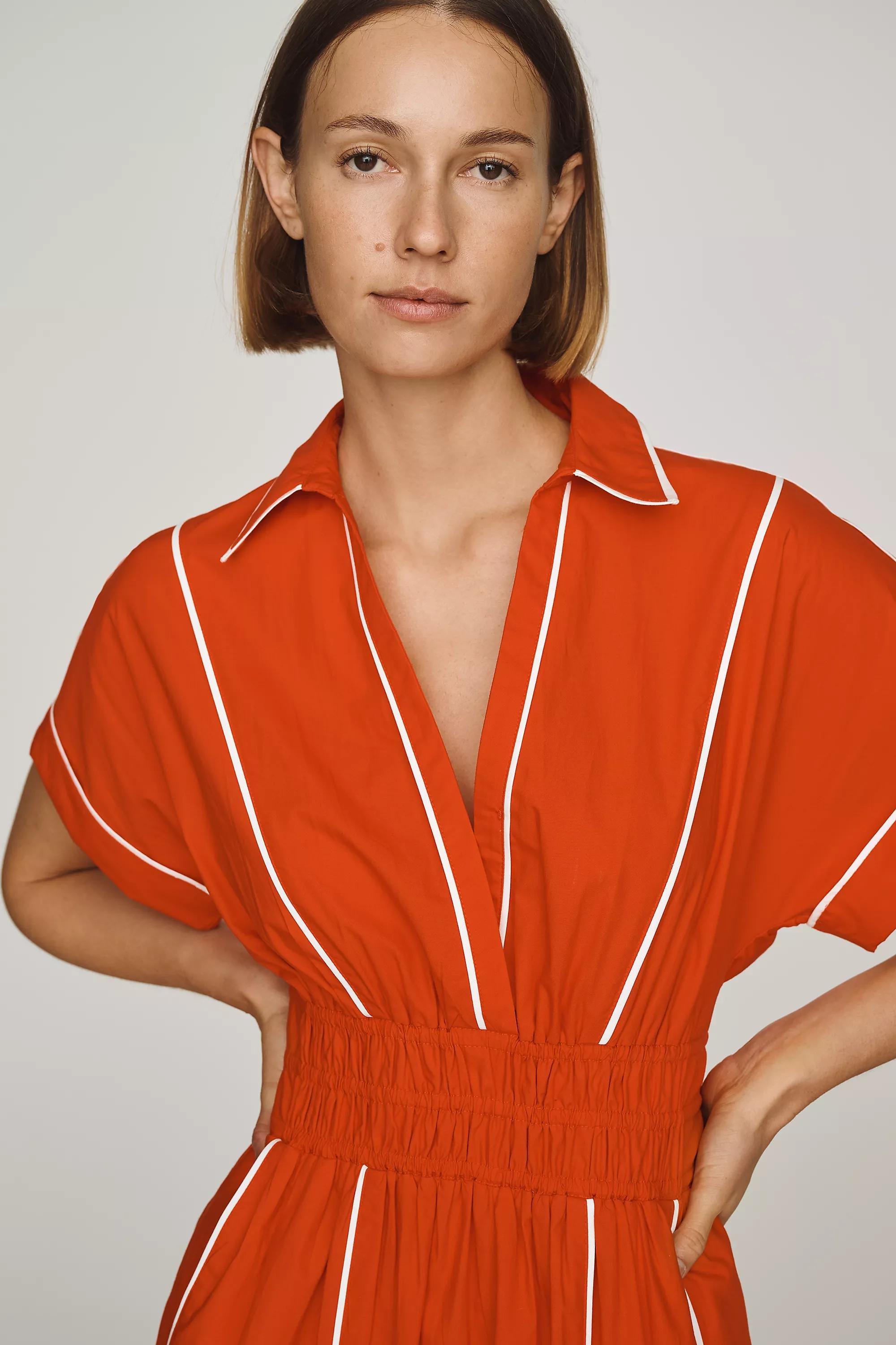 Red The Somerset Maxi Dress: Shirt Dress Edition, Red, large image number 2