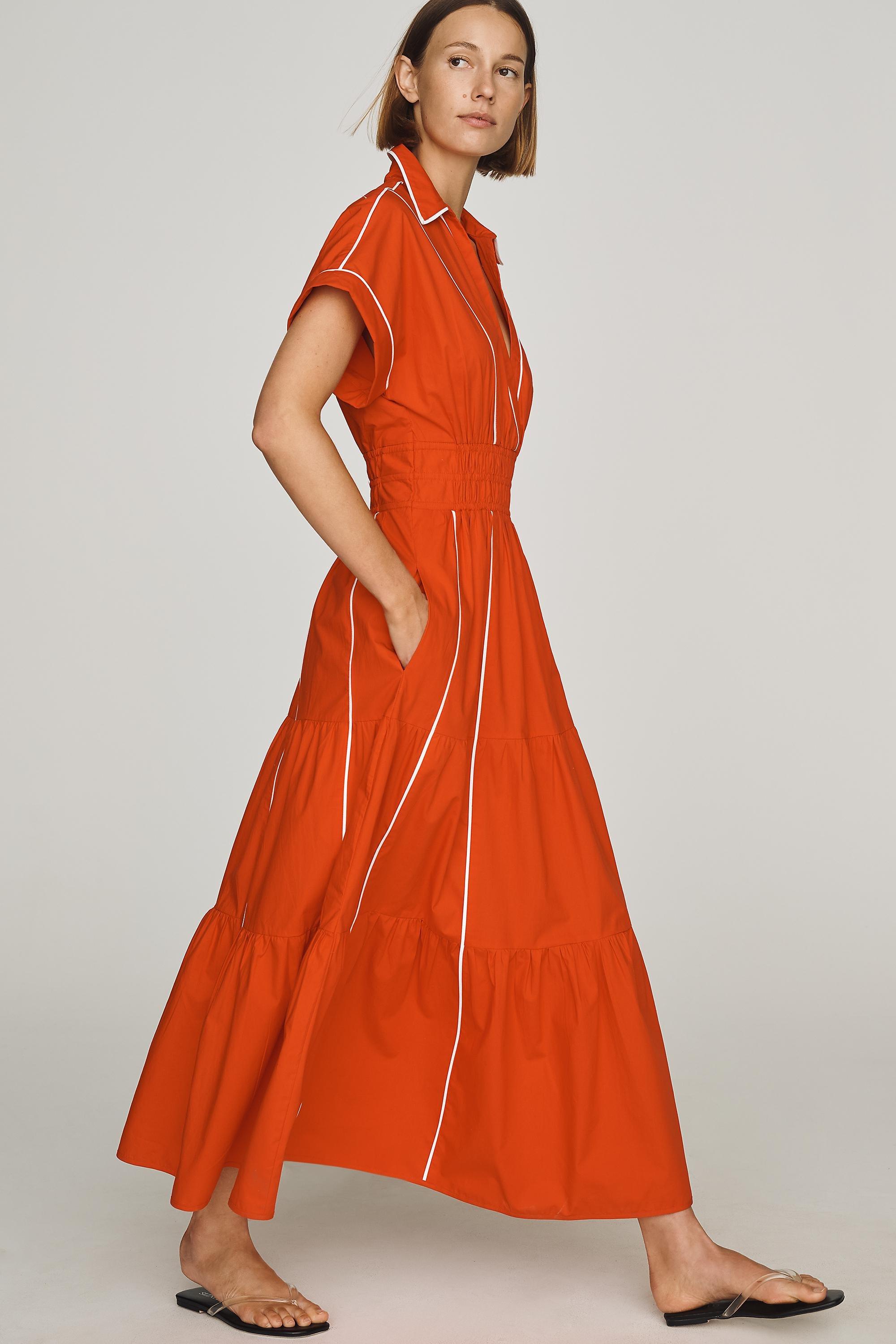 Red The Somerset Maxi Dress: Shirt Dress Edition, Red, large image number 3