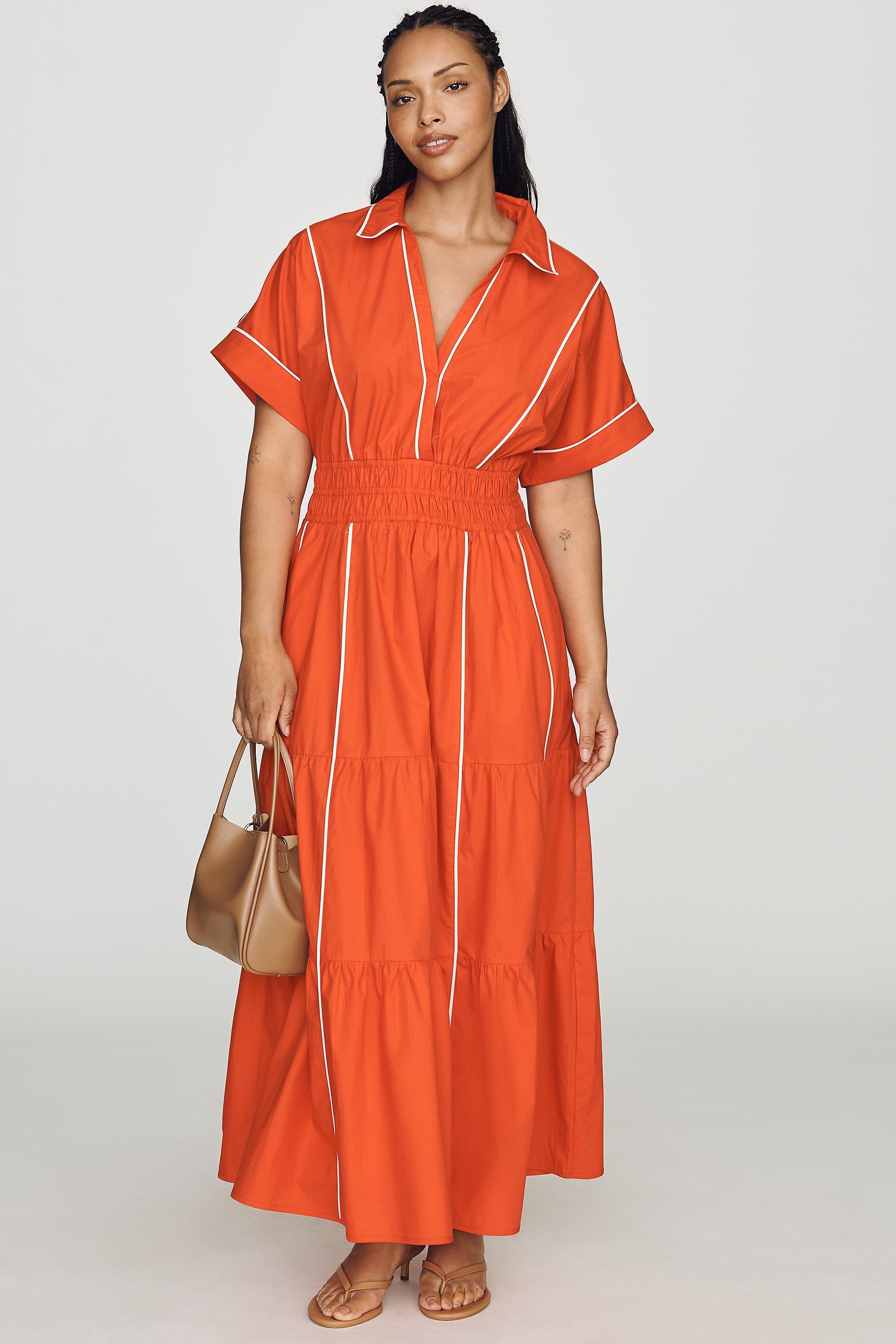 Red The Somerset Maxi Dress: Shirt Dress Edition, Red, large image number 4