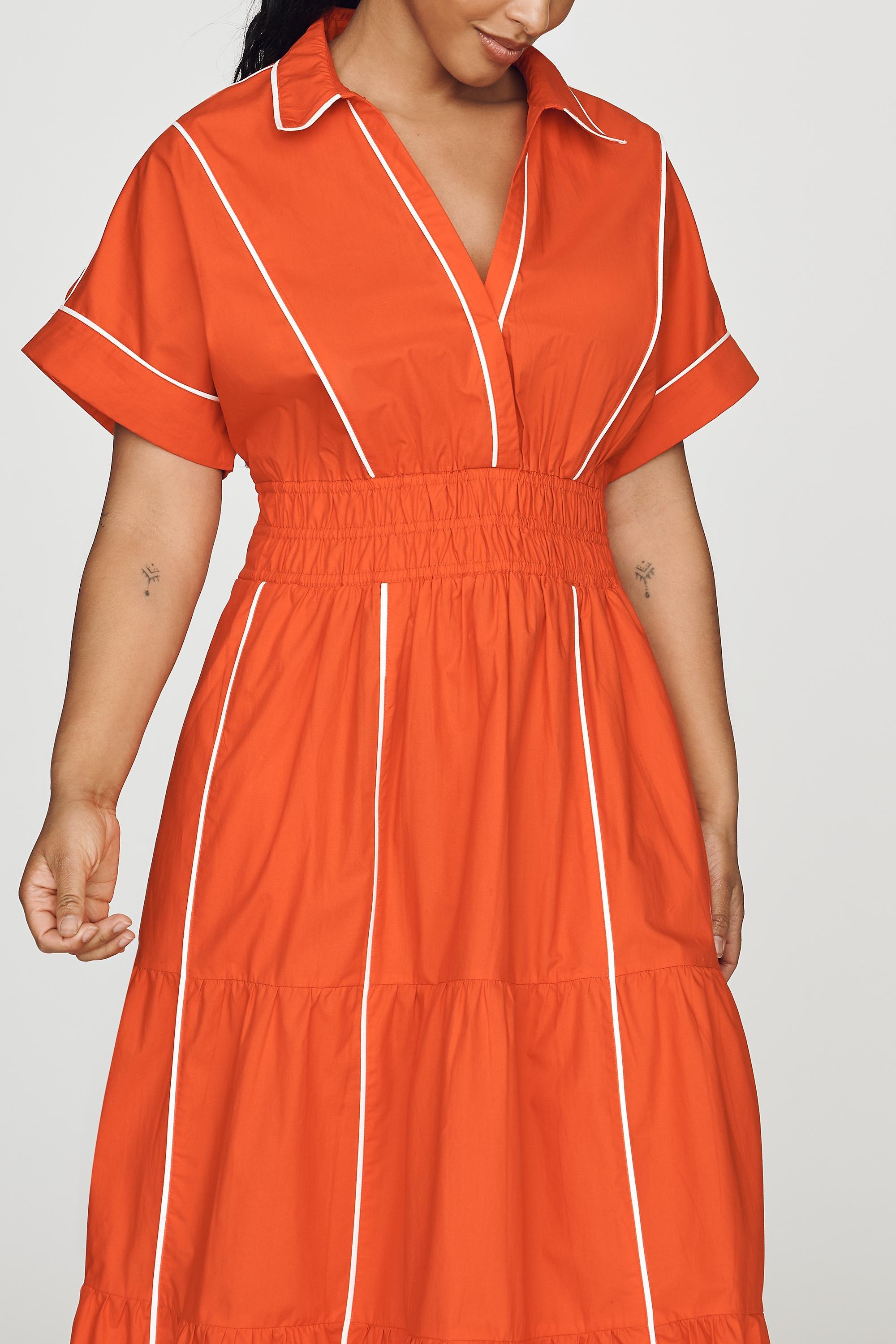 Red The Somerset Maxi Dress: Shirt Dress Edition, Red, large image number 5