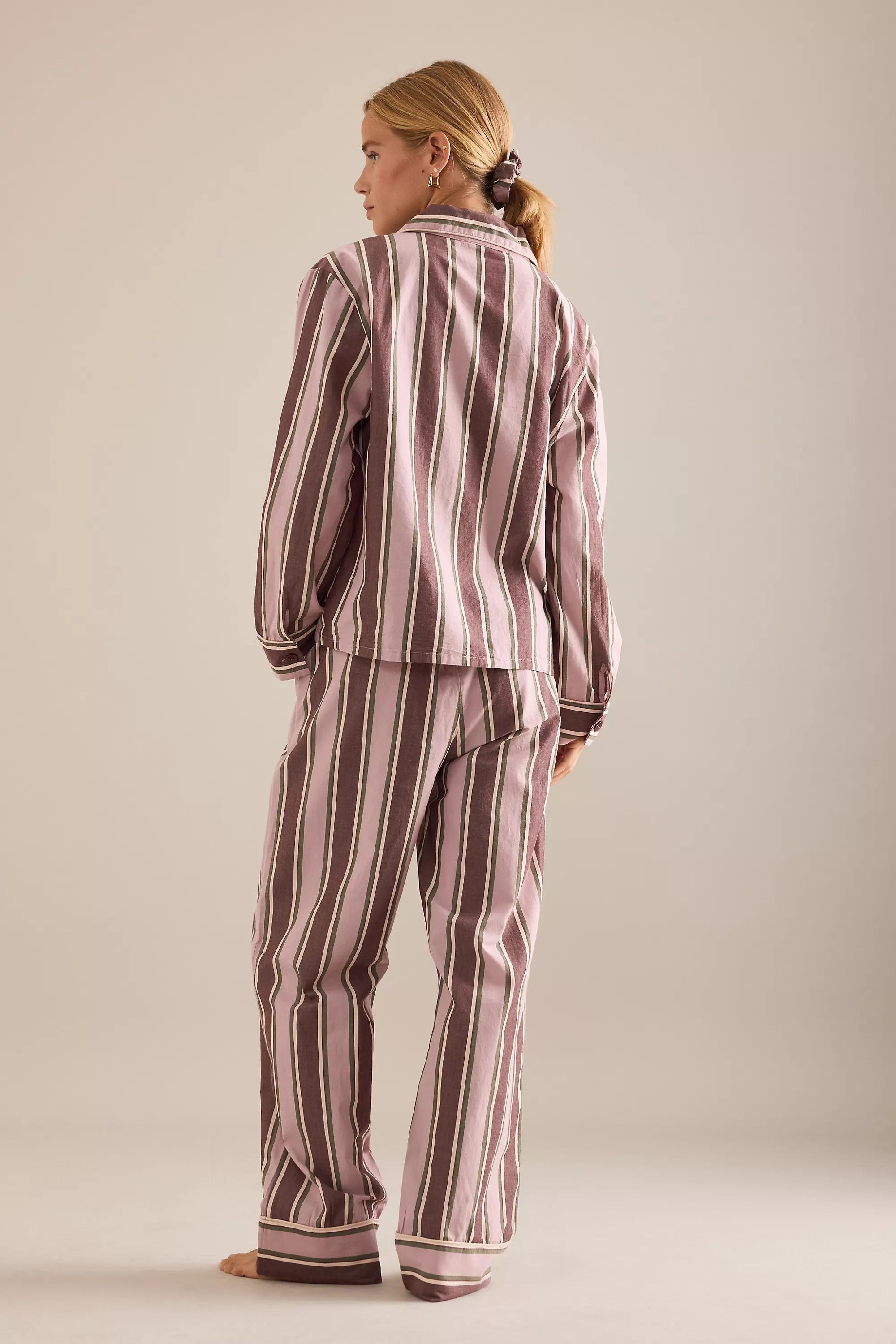 Tbco Long Striped Cotton Pyjama Set, Pink, A501_0549, large image number 1