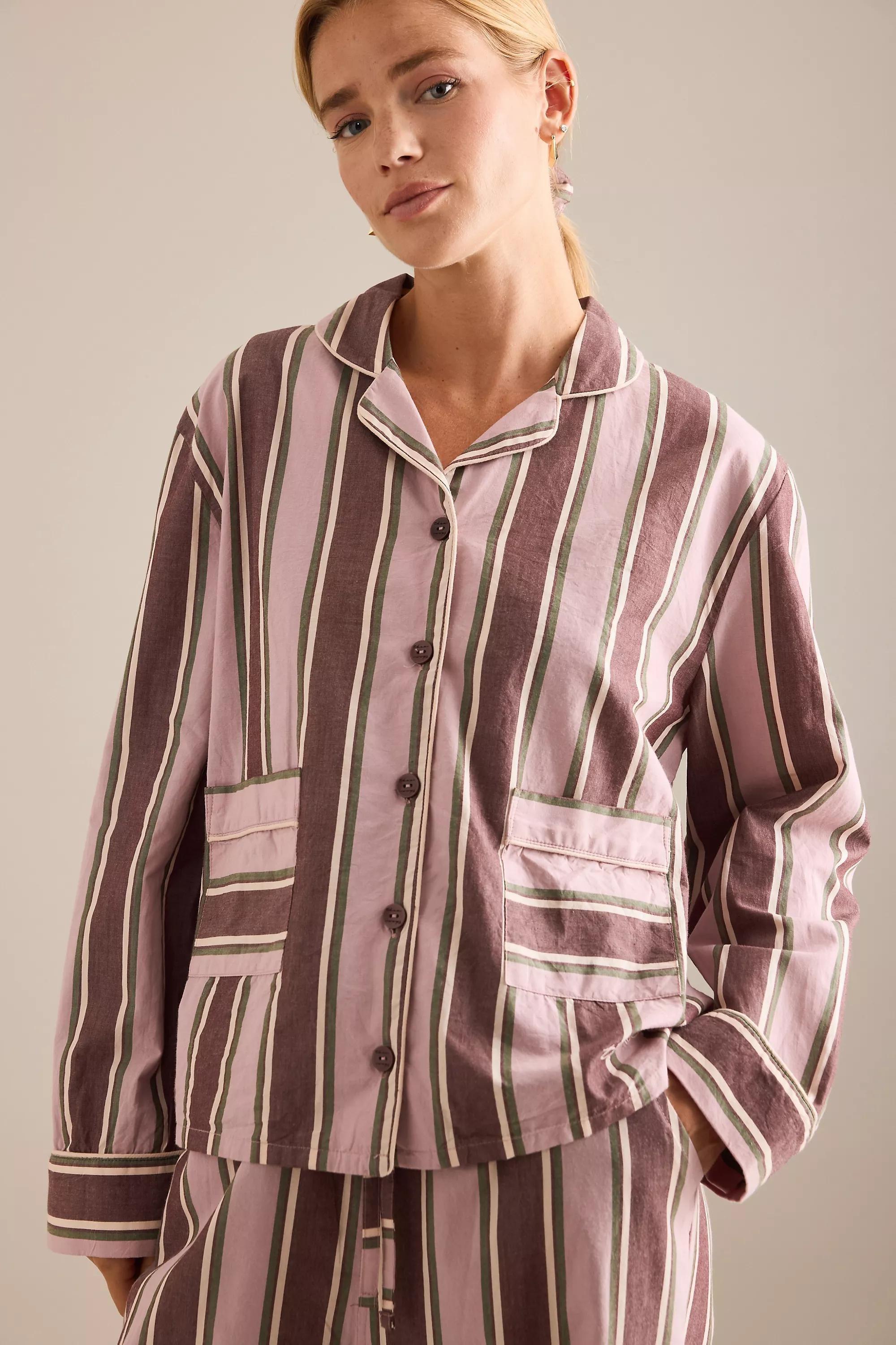Tbco Long Striped Cotton Pyjama Set, Pink, A501_0549, large image number 2
