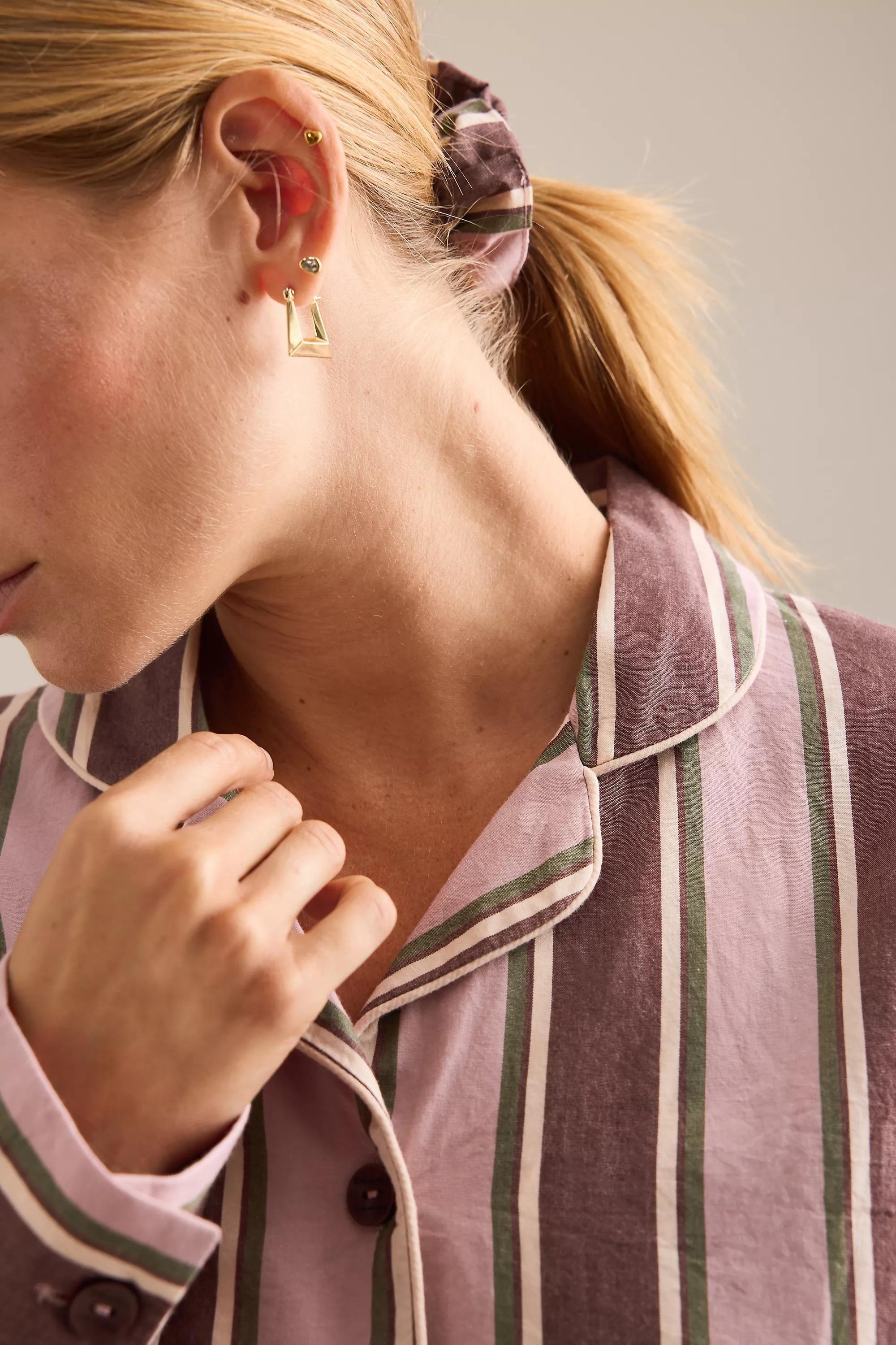 Tbco Long Striped Cotton Pyjama Set, Pink, A501_0549, large image number 4