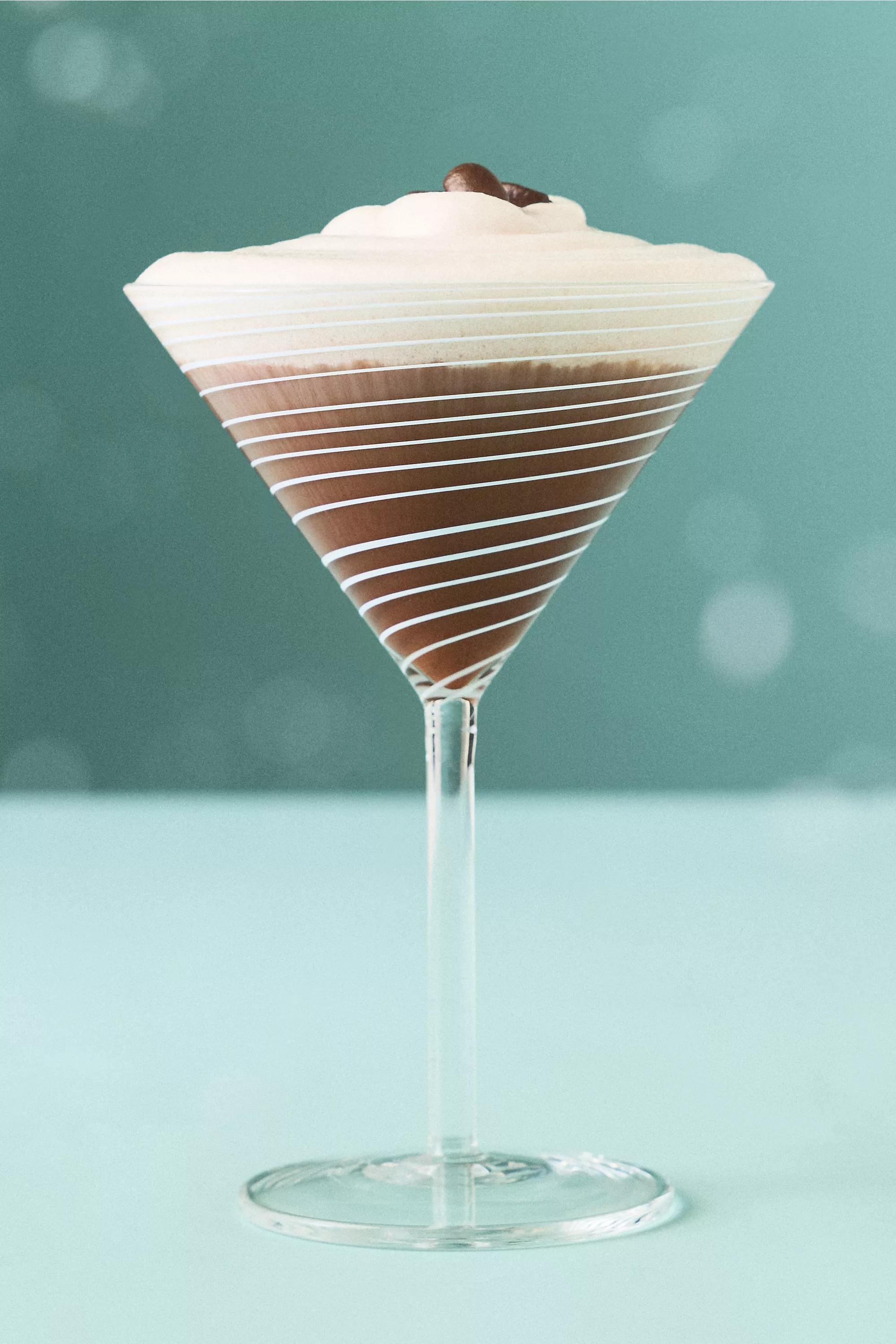 Arabesque Martini Glass, White, White, large image number 1