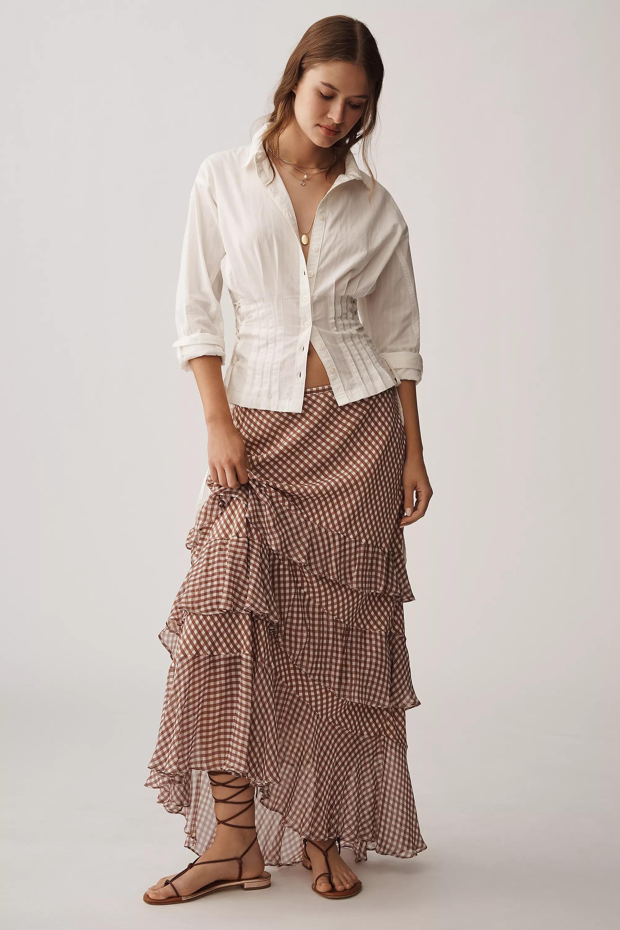 By Pilcro Long-Sleeve Pintuck Button-down Shirt, White, , large image number 2