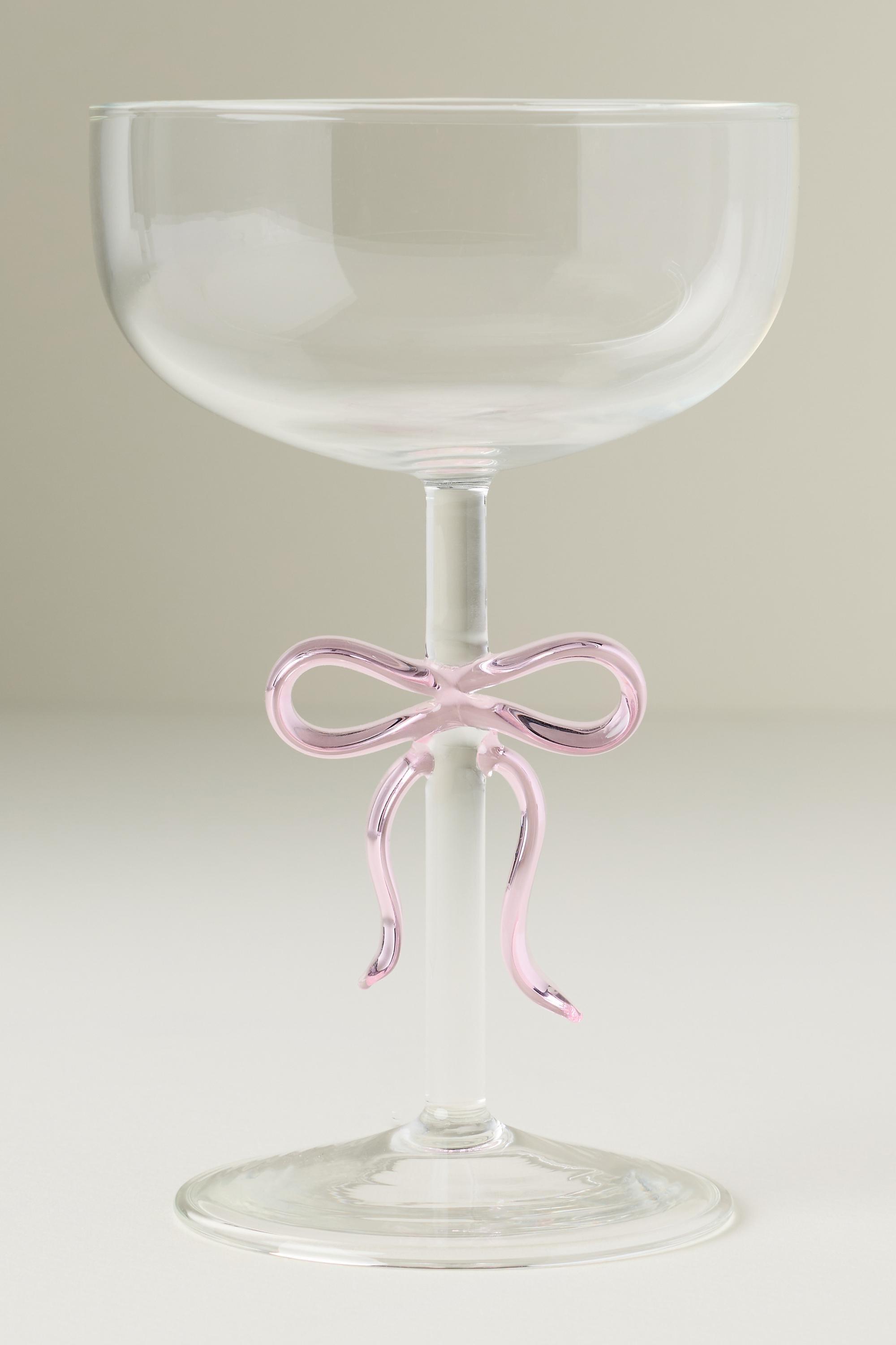 Benedita Bow Coupe Glass, Pink, A501_0066, large image number 0