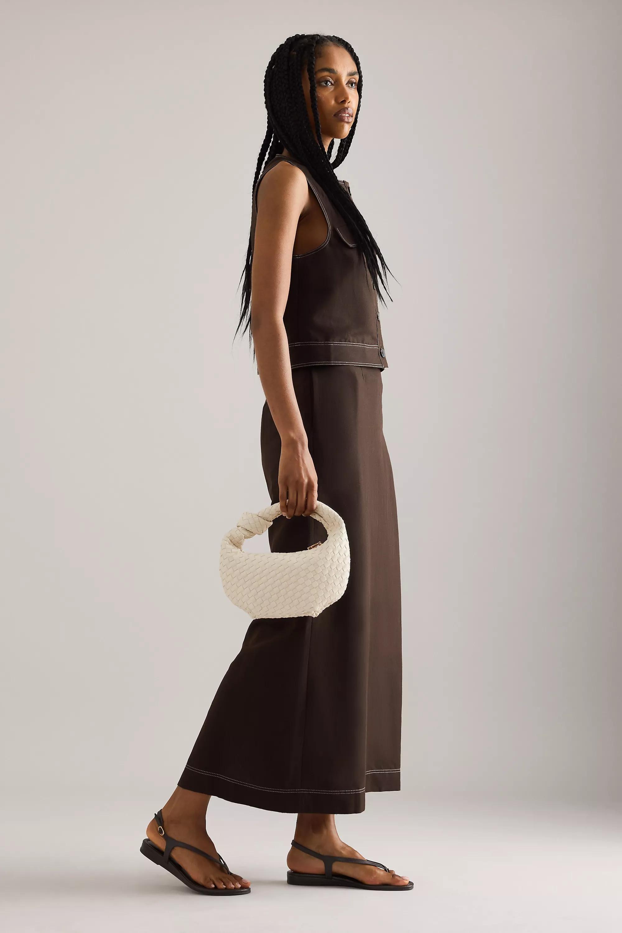 By Aligne Mia Linen Maxi Skirt, Brown, Brown, medium