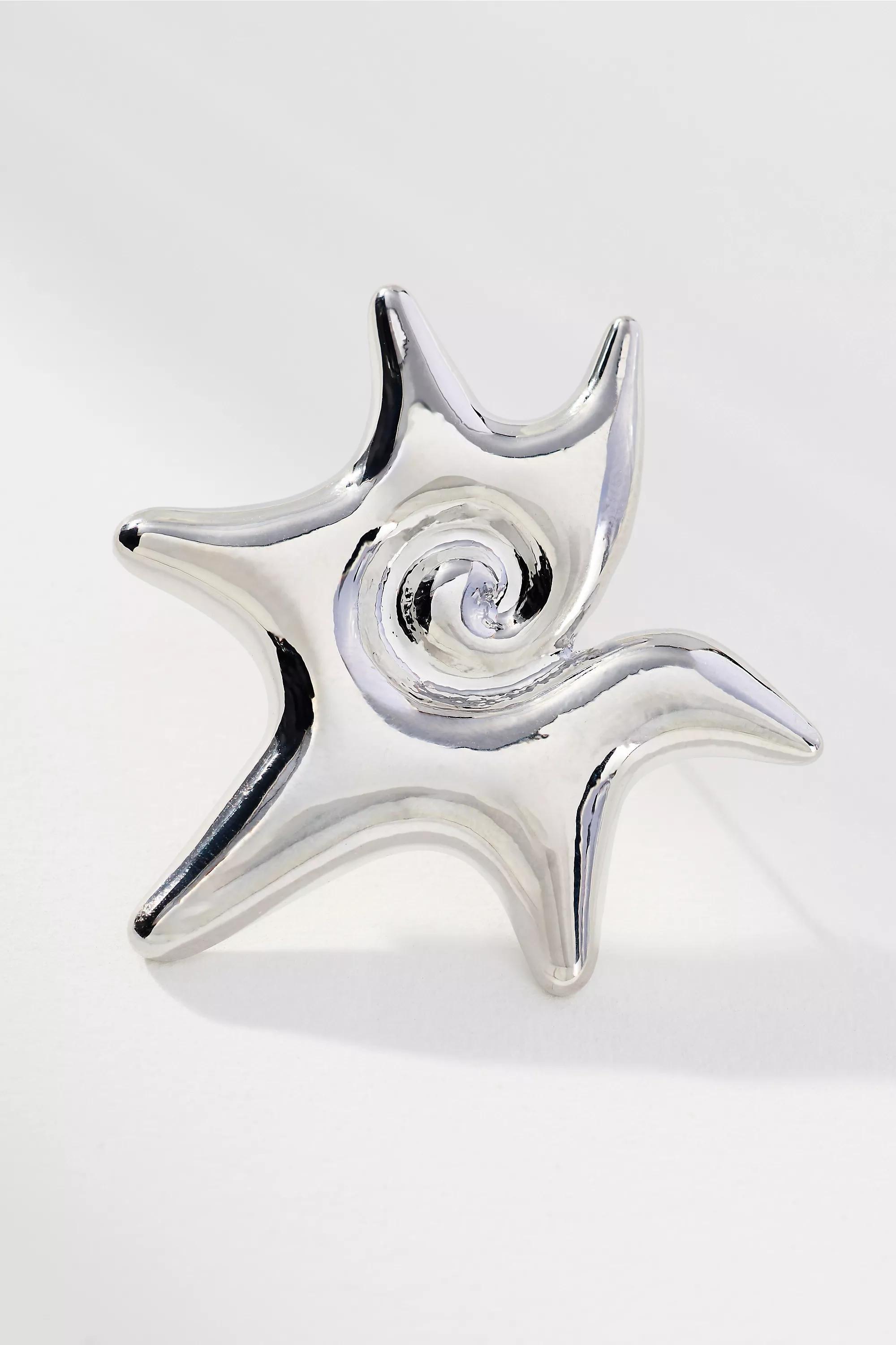 Sunburst Post Earrings, Silver, A501_0007, large image number 1