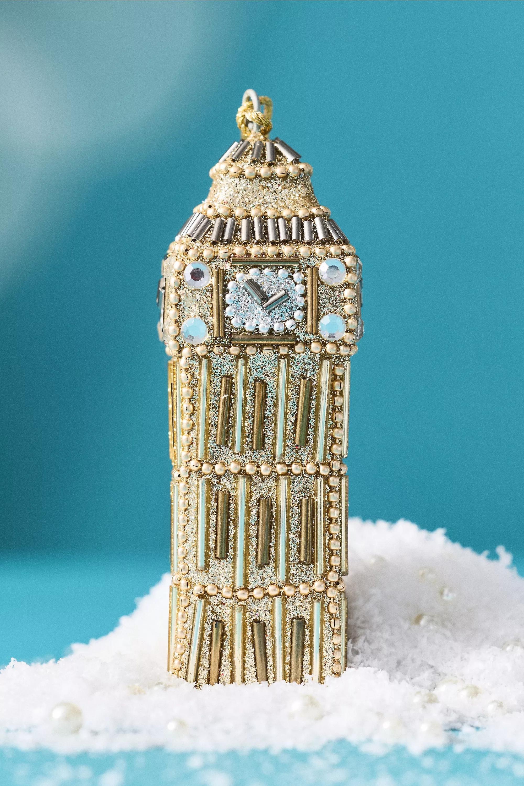 Beaded Travel Ornament, Gold, A501_0070, large image number 0