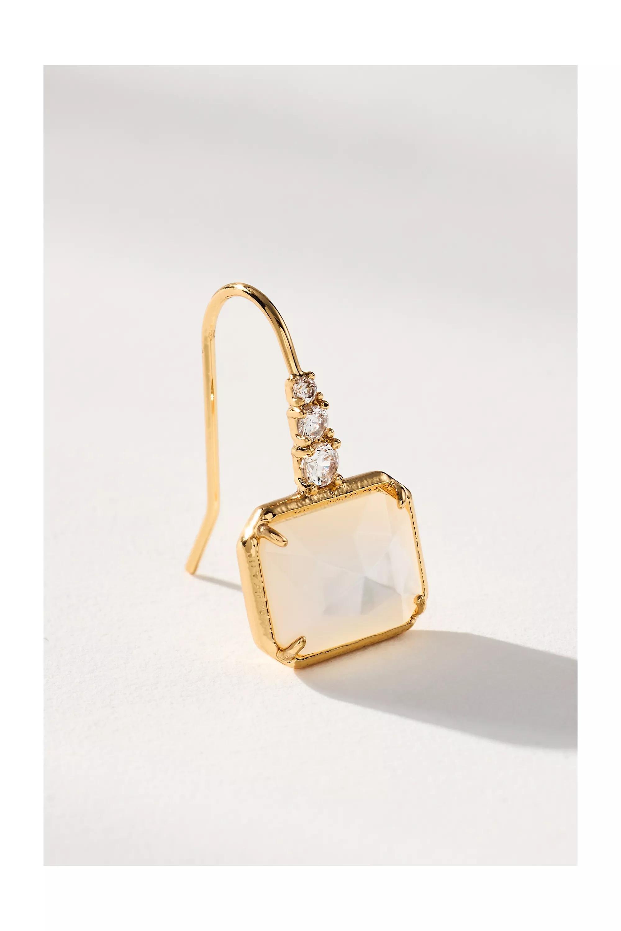 PEARL Faceted Stone Drop Earrings, A501_0017, large image number 4