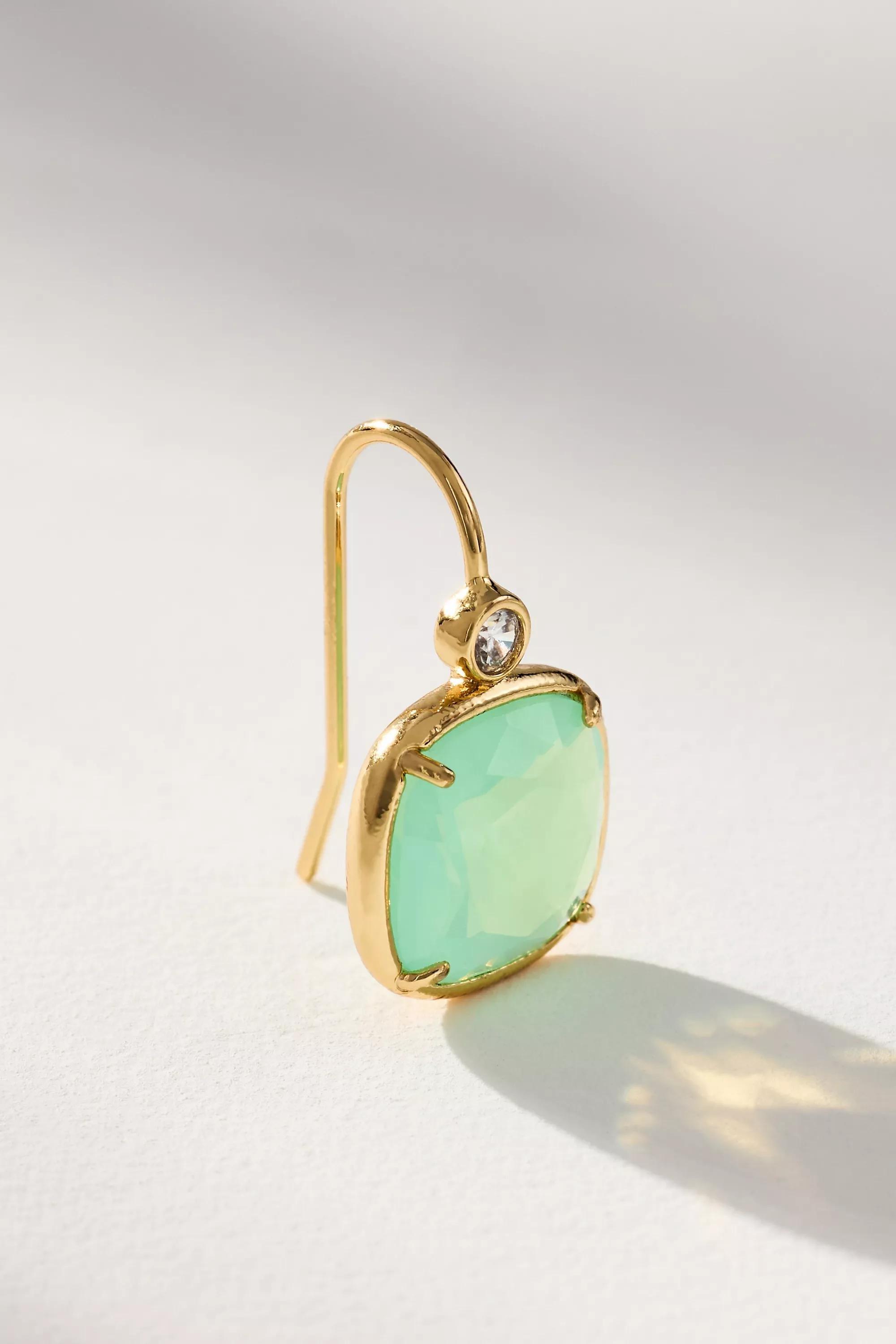 MINT Faceted Stone Drop Earrings, A501_0102, large image number 4