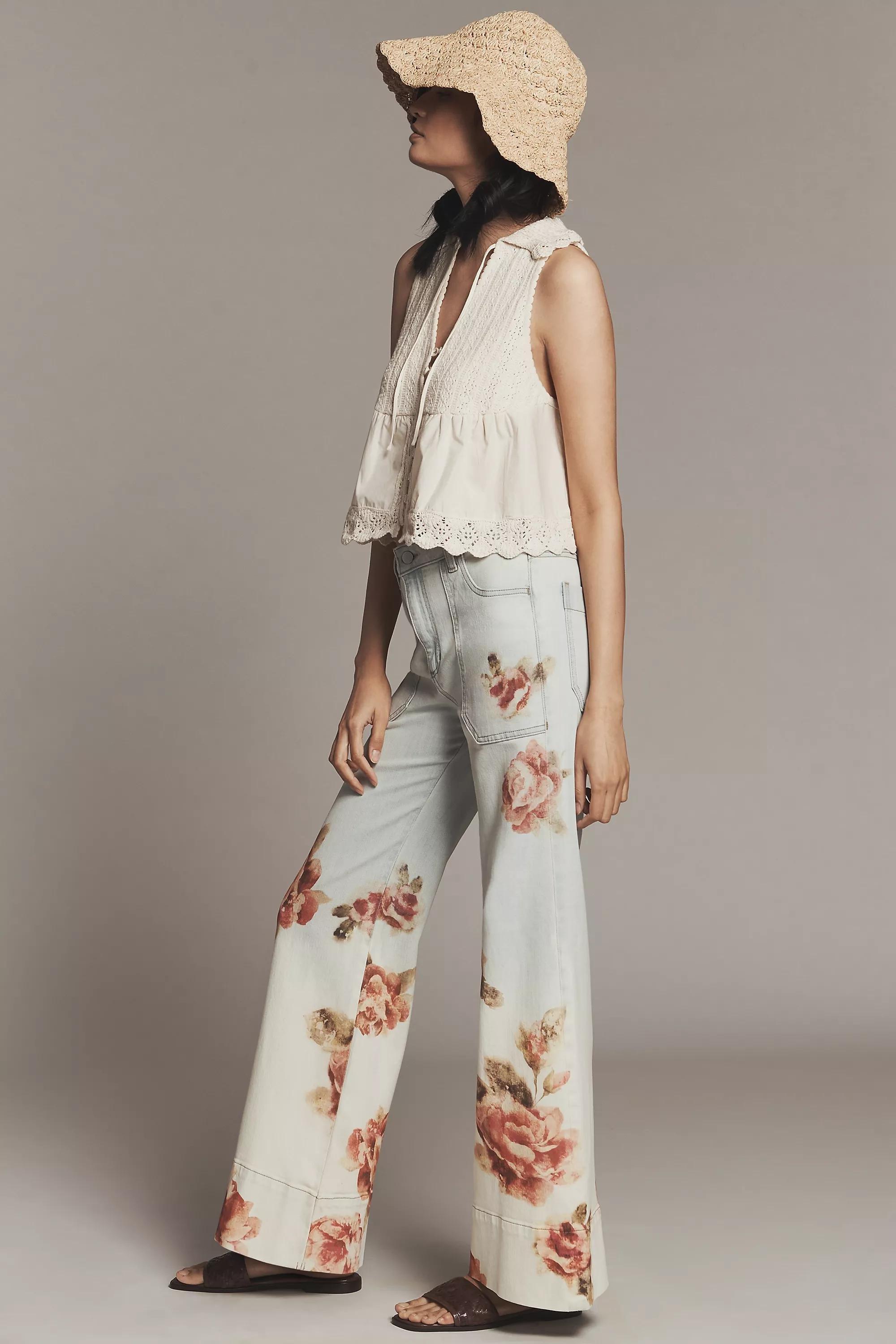 By Pilcro Relaxed High-Rise Flare Jeans, White, A501_0014, large image number 3