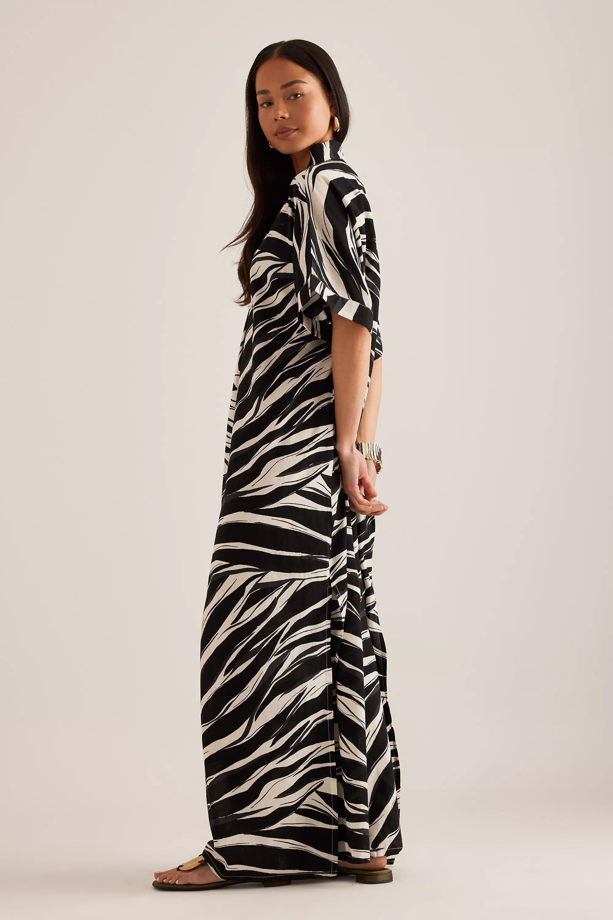 By Anthropologie Zebra Print Kimono, Multicolour, A501_0018, large image number 3