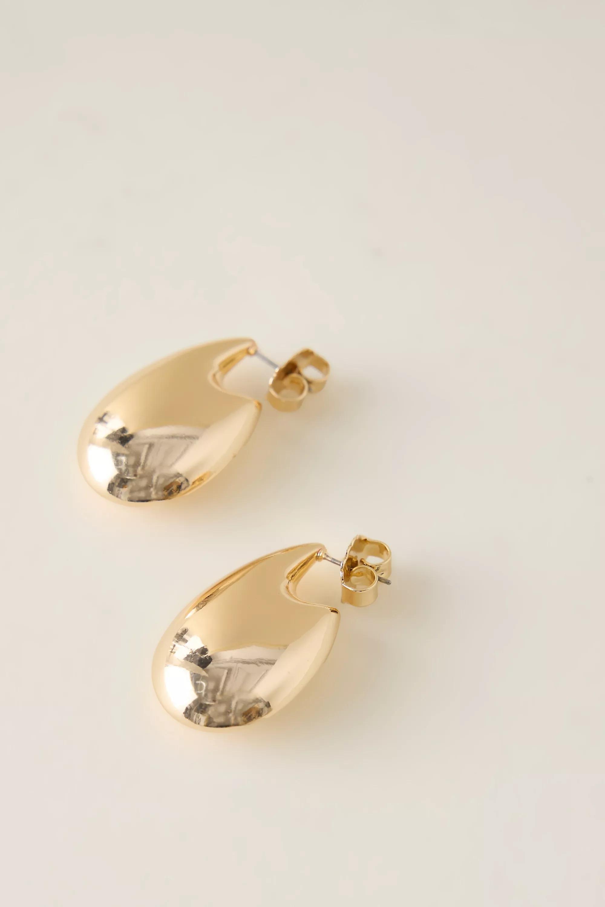 Dome Chunky Drop Earrings, Gold, A501_0070, large image number 0