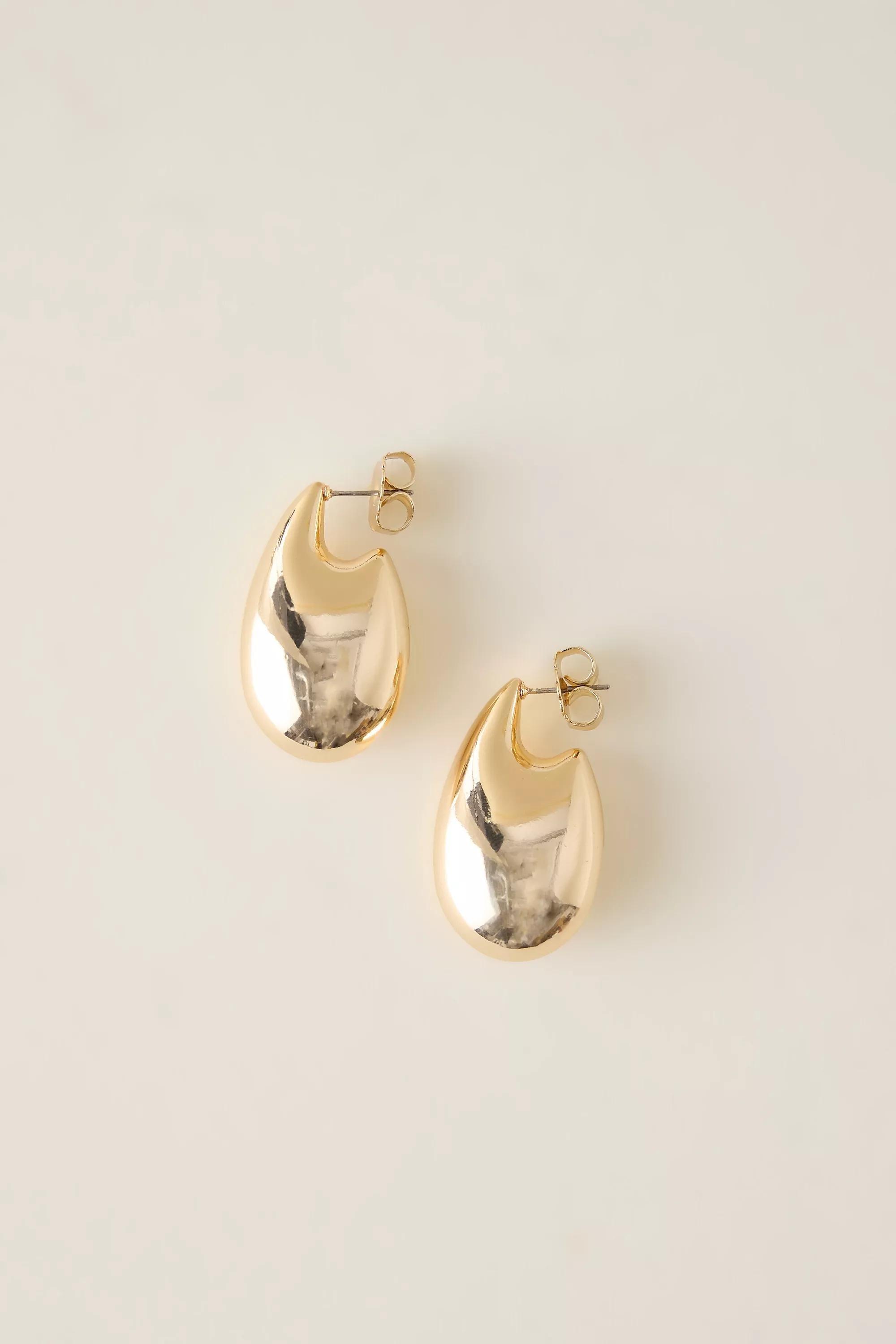Dome Chunky Drop Earrings, Gold, A501_0070, large image number 2