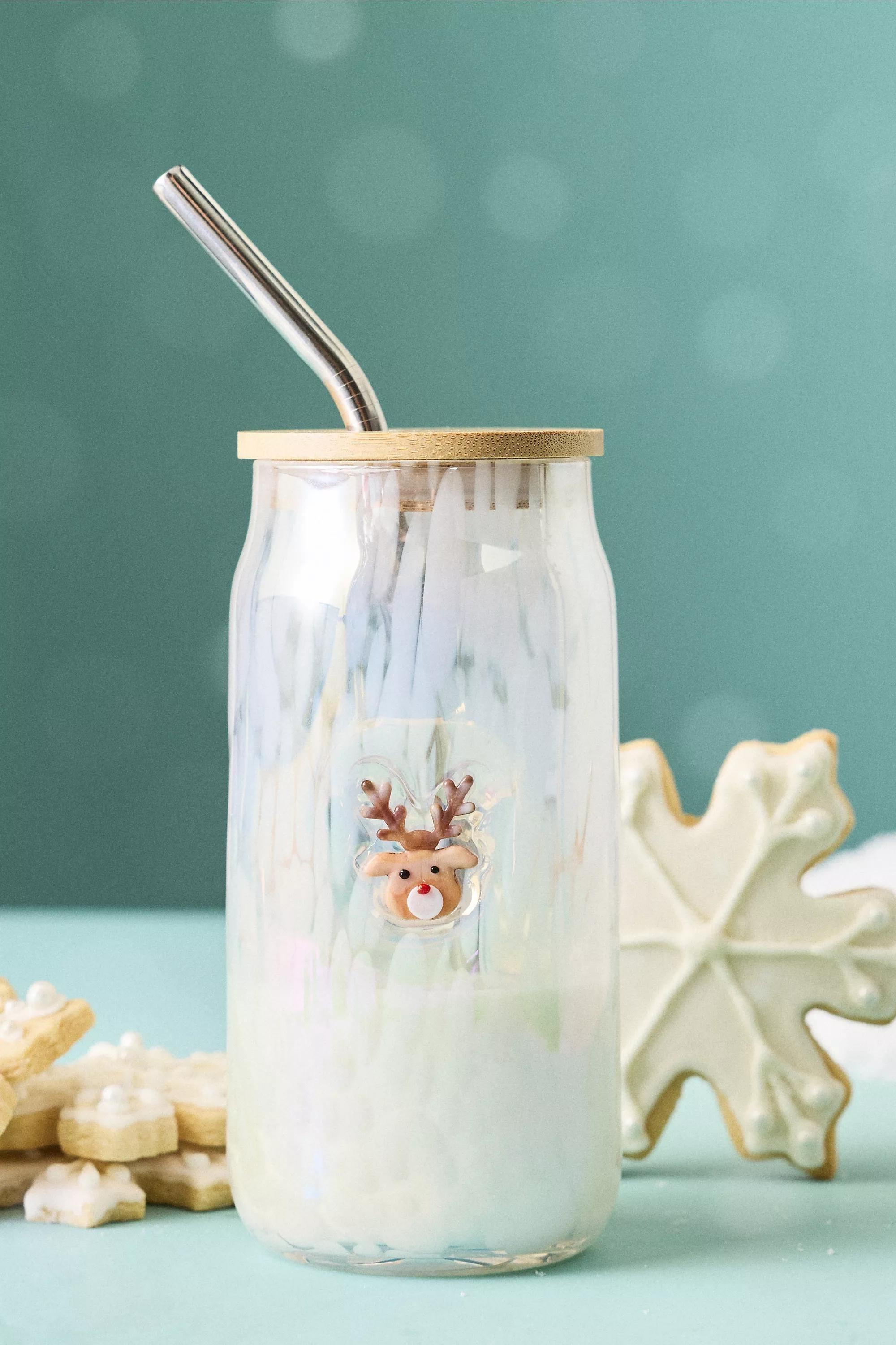 BRONZE The Festive Confetti Icon Juice Glass Tumbler with Lid, A501_0027, large image number 0