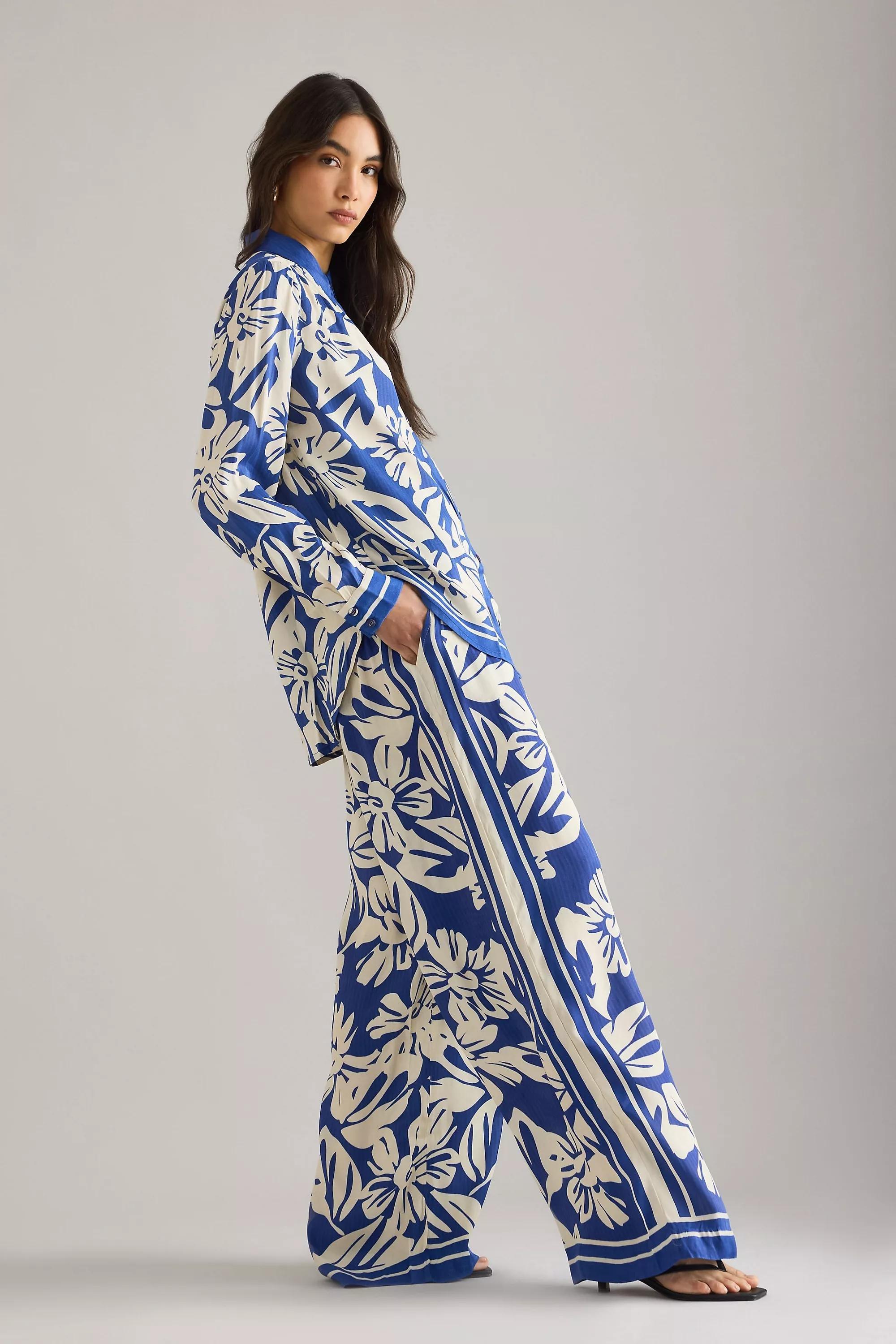 By Anthropologie Blooming Floral Shirt, Navy, A501_0041, large image number 2