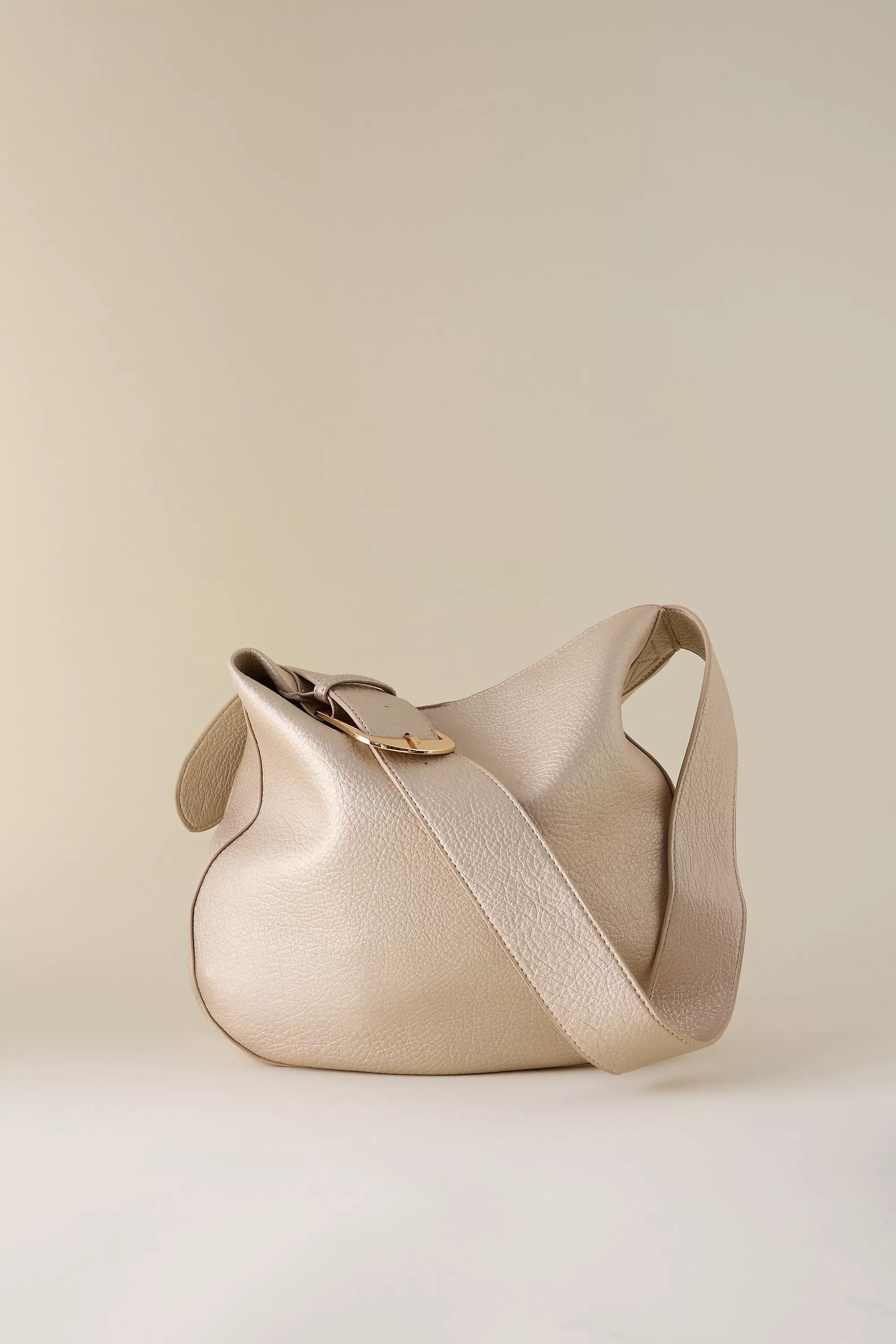 Faux-Leather Slouchy Tote Bag, Gold, A501_0070, large image number 3