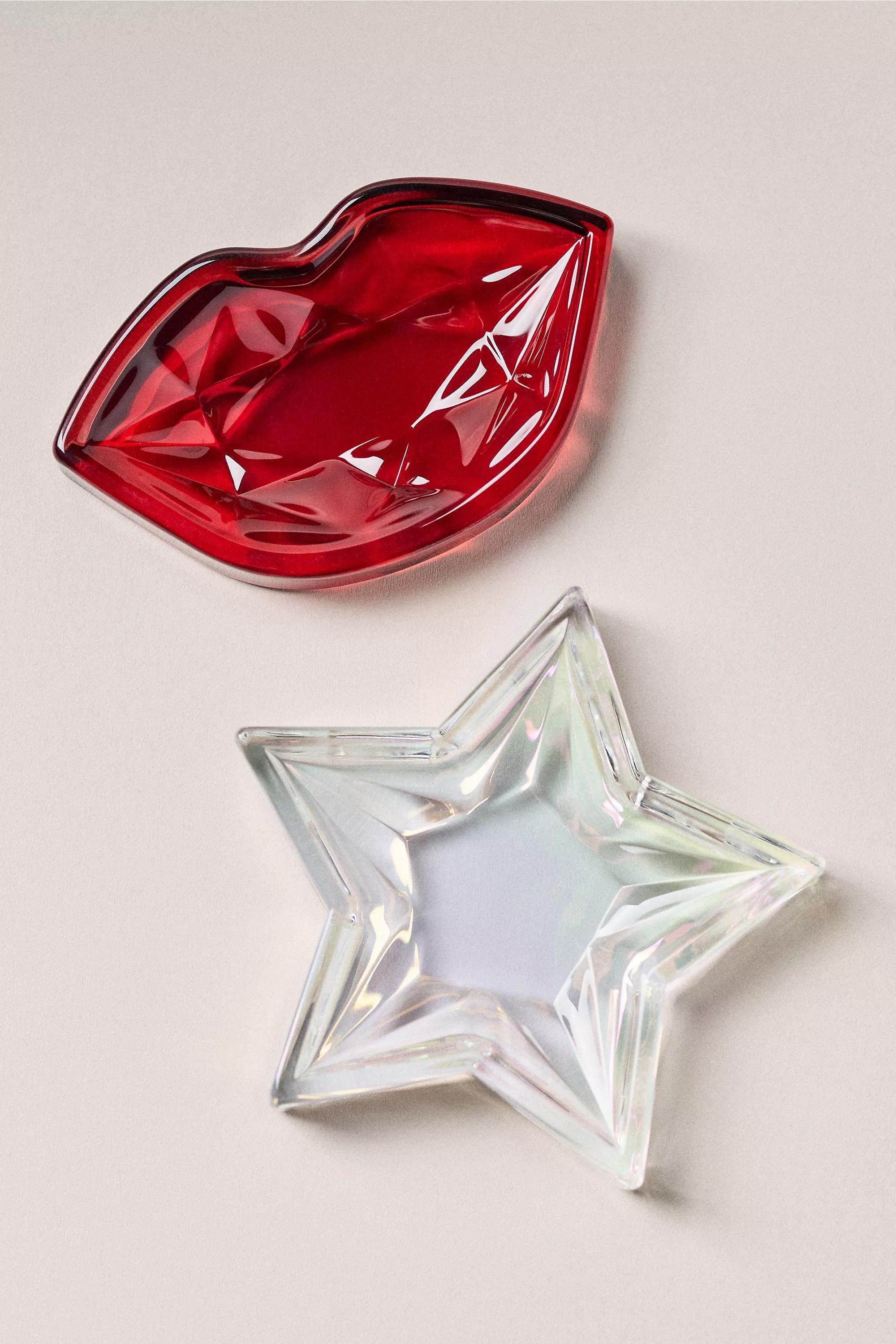 Cut Glass Trinket Dish, Transparent, A501_0100, large image number 1