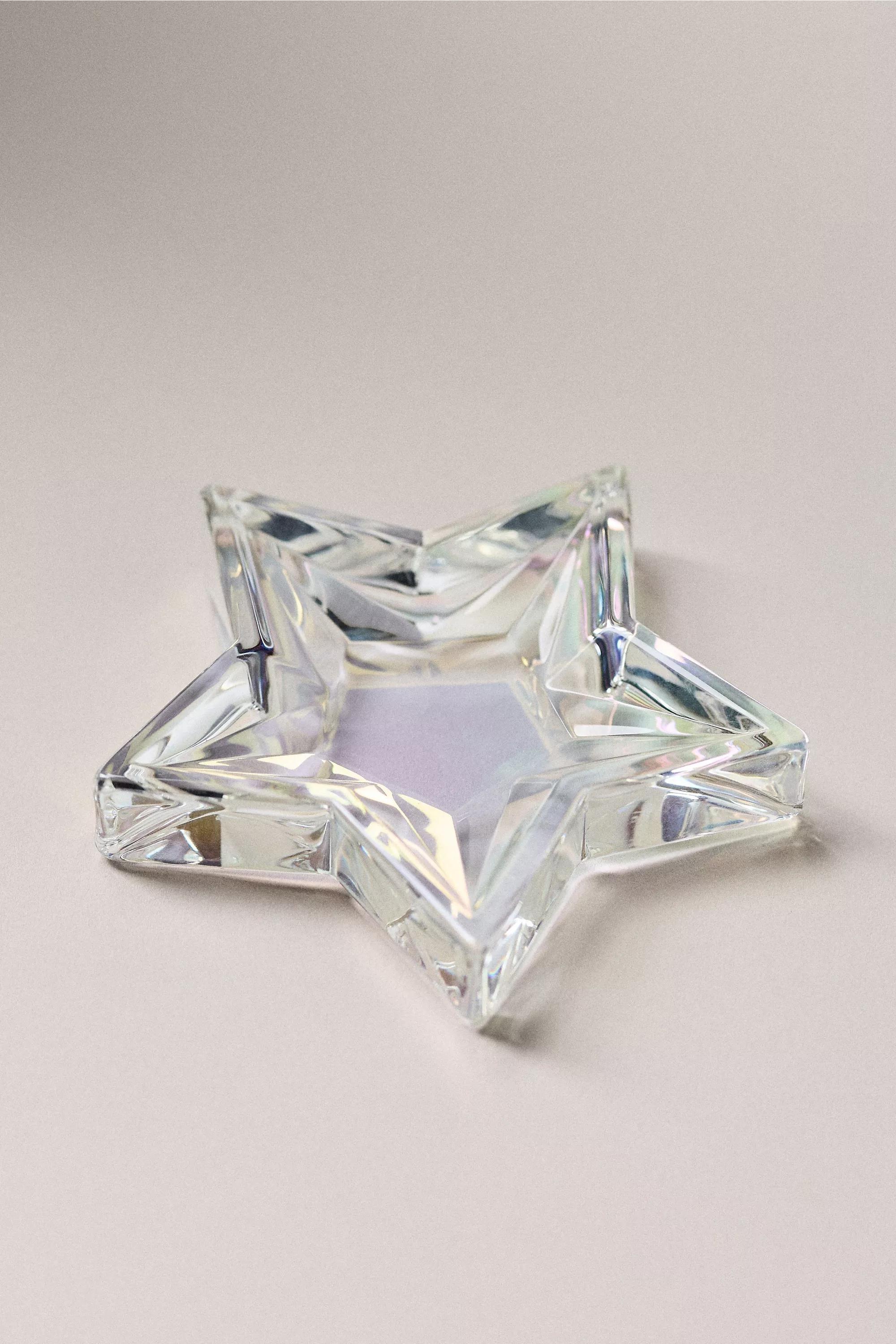 Cut Glass Trinket Dish, Transparent, A501_0100, large image number 2