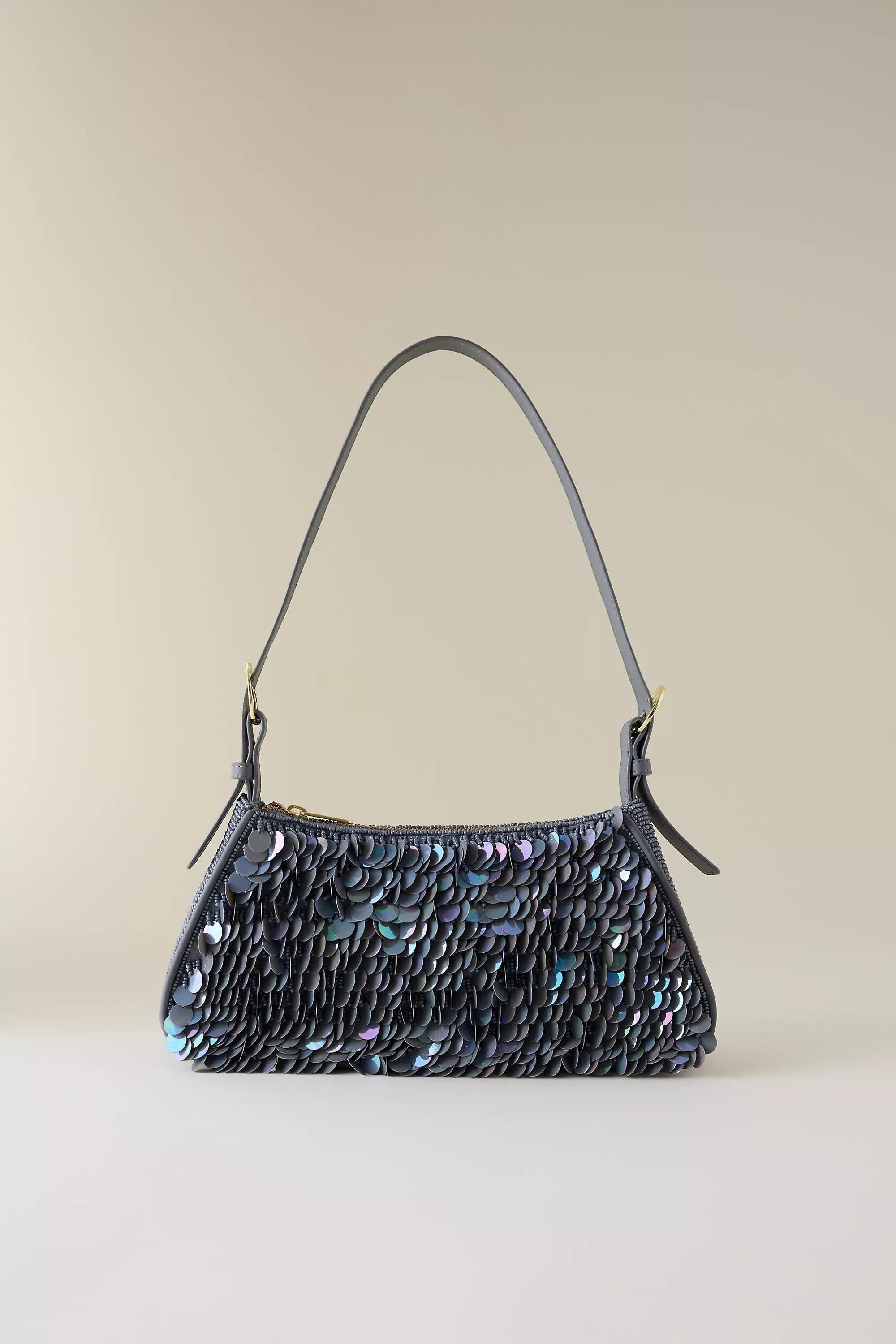 Sequin Shoulder Bag, Blue, A501_0004, large image number 0