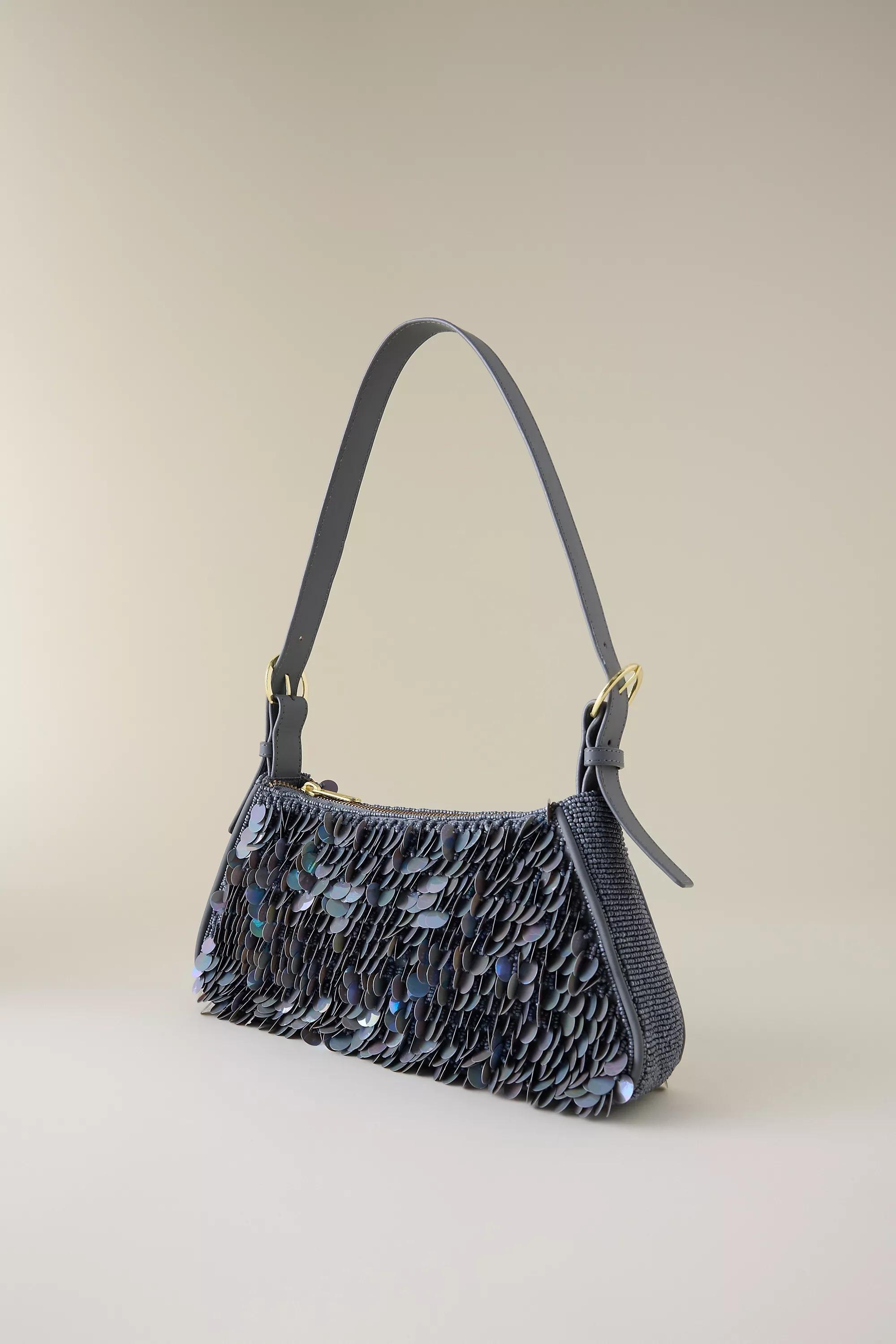 Sequin Shoulder Bag, Blue, A501_0004, large image number 2