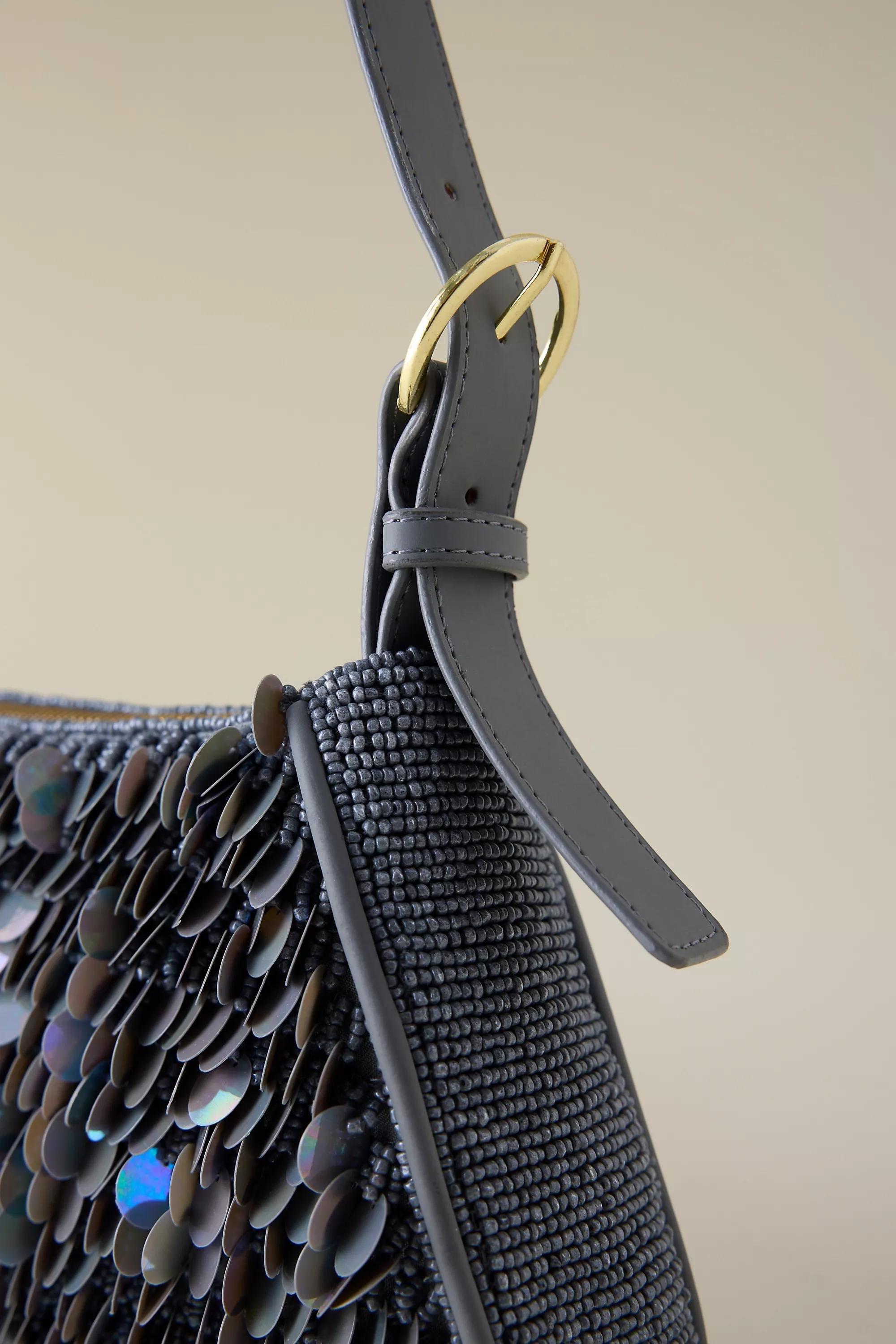 Sequin Shoulder Bag, Blue, A501_0004, large image number 3