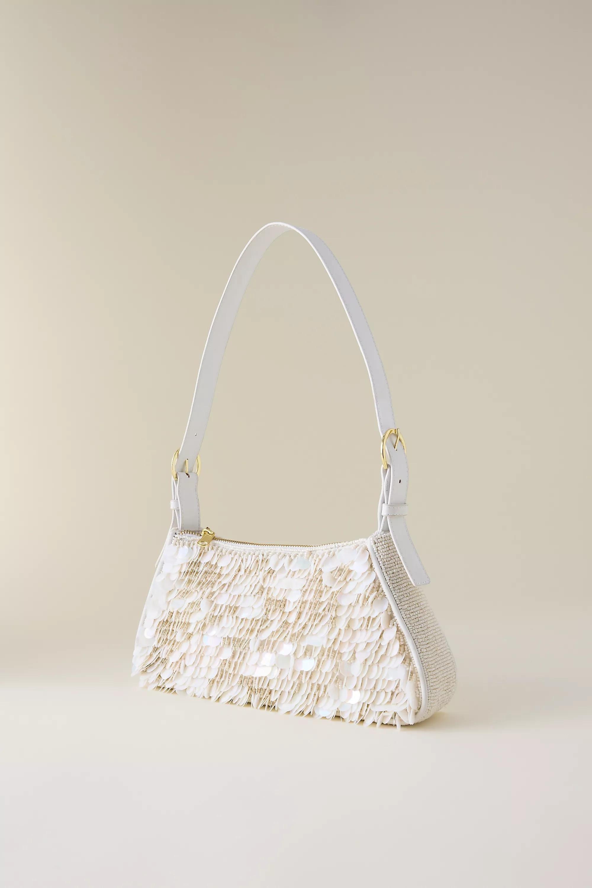 Sequin Shoulder Bag, White, A501_0010, large image number 3