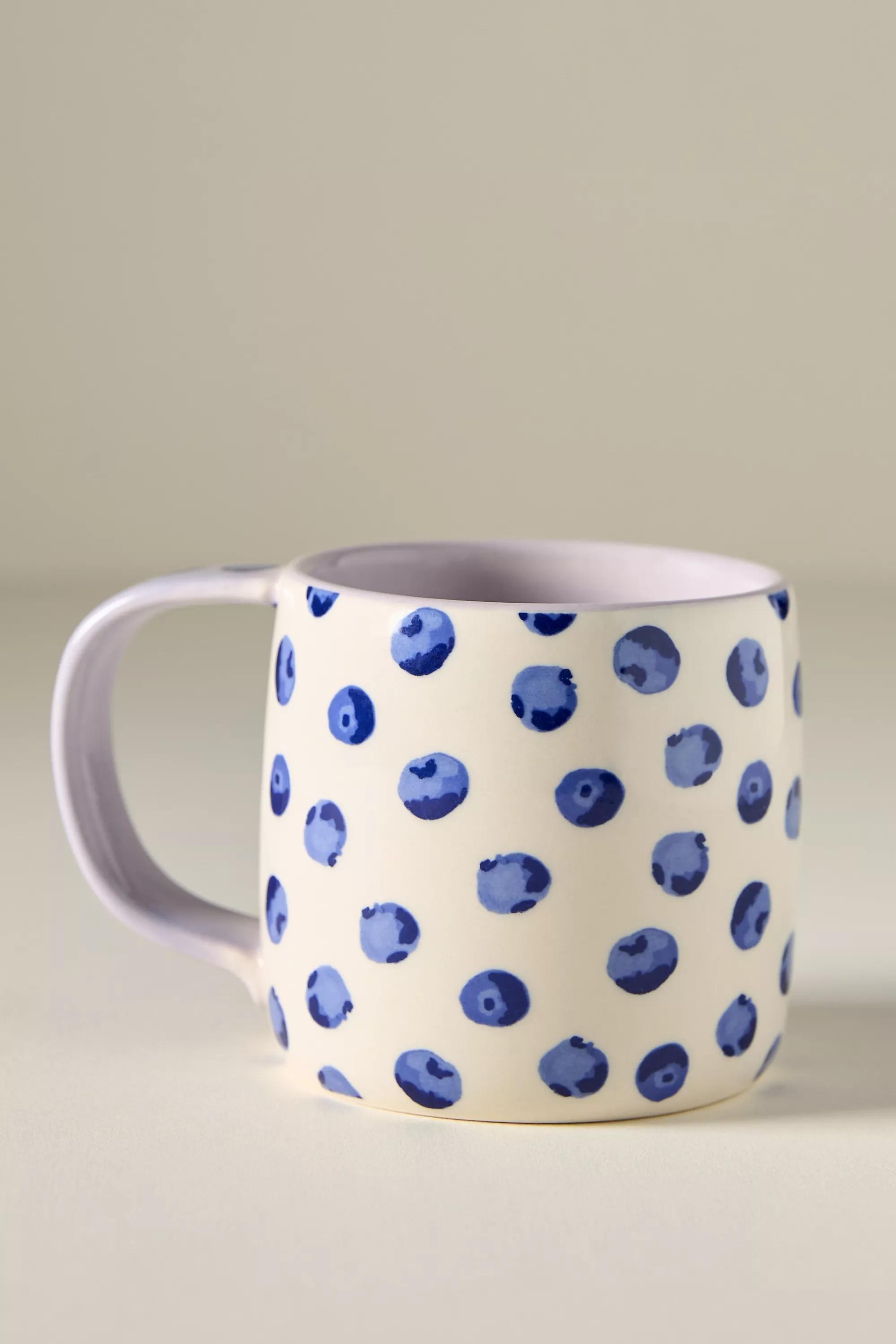 Berry Berry Stoneware Mug, Blue, A501_0040, large image number 1