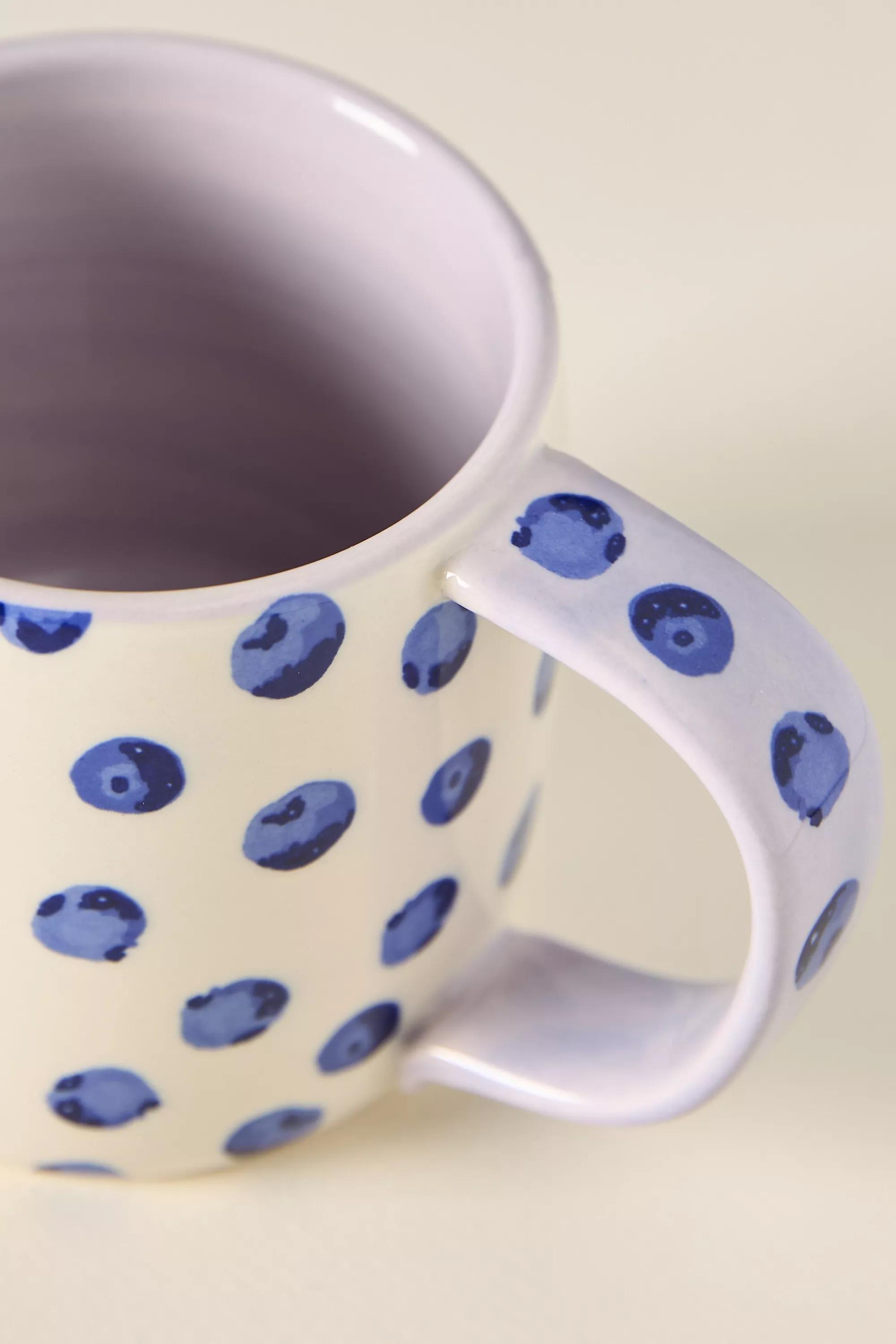 Berry Berry Stoneware Mug, Blue, A501_0040, large image number 2