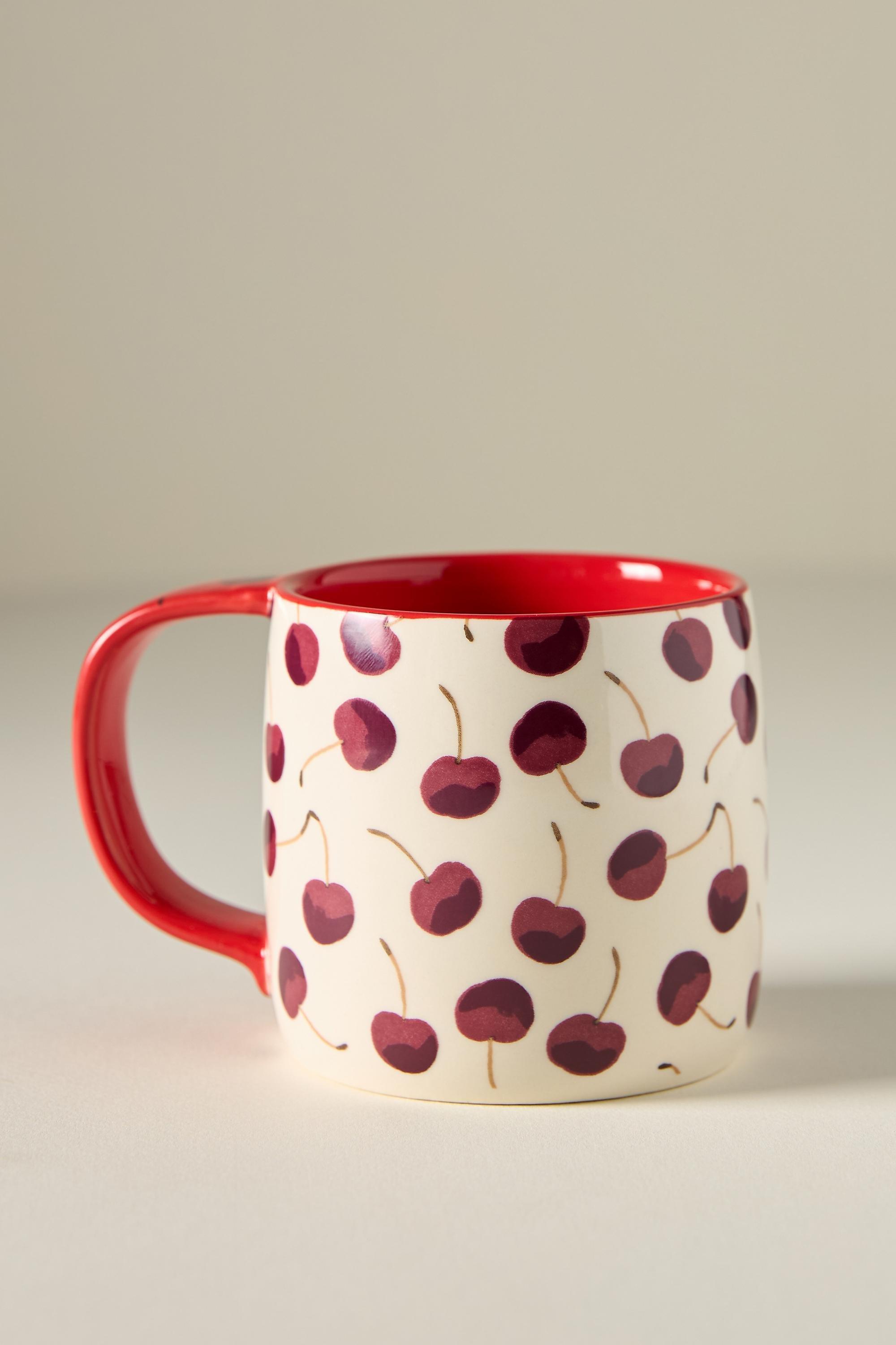 Berry Berry Stoneware Mug, Red, Red, large image number 4