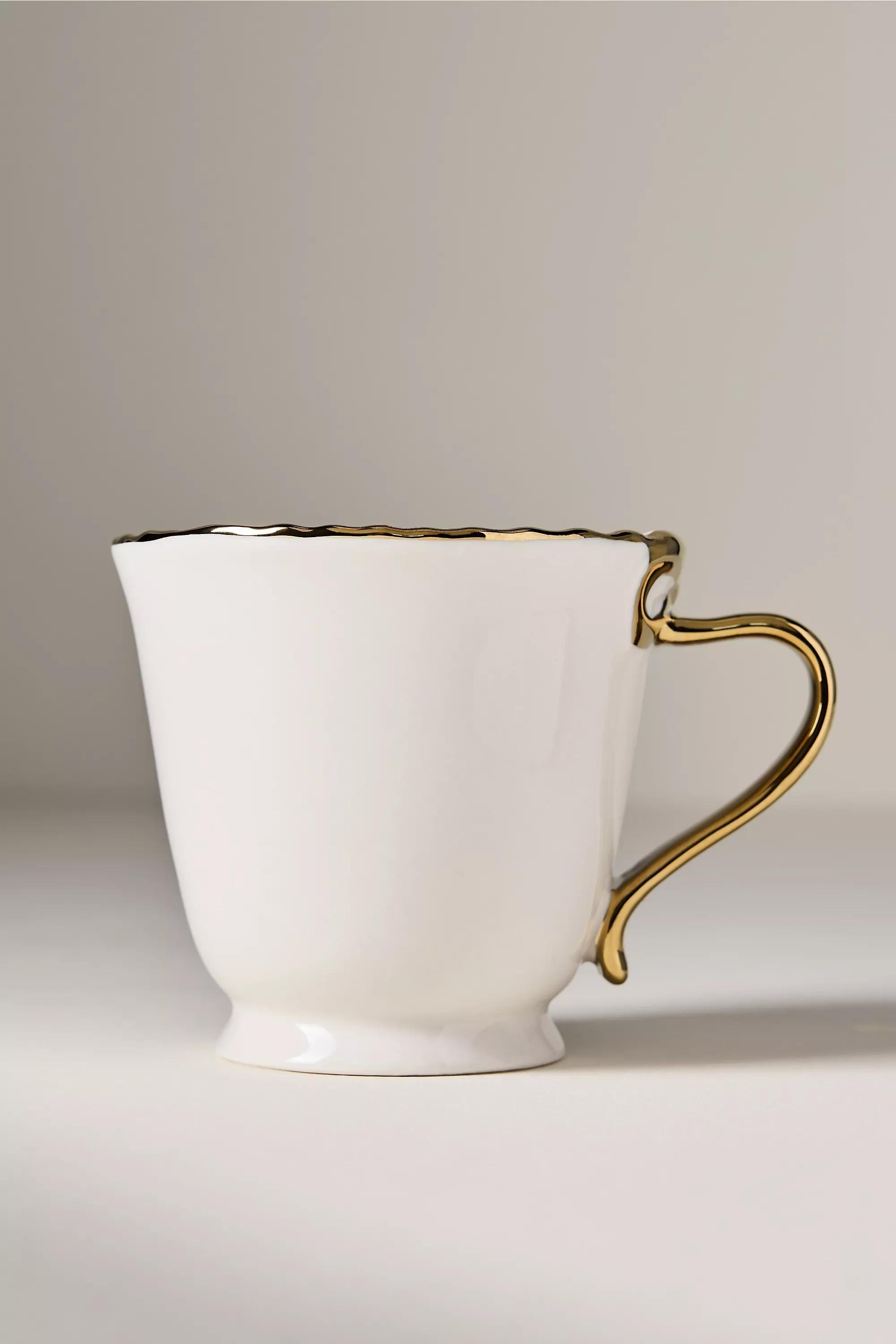 Benedita Bow Stoneware Mug, Gold, A501_0070, large image number 1